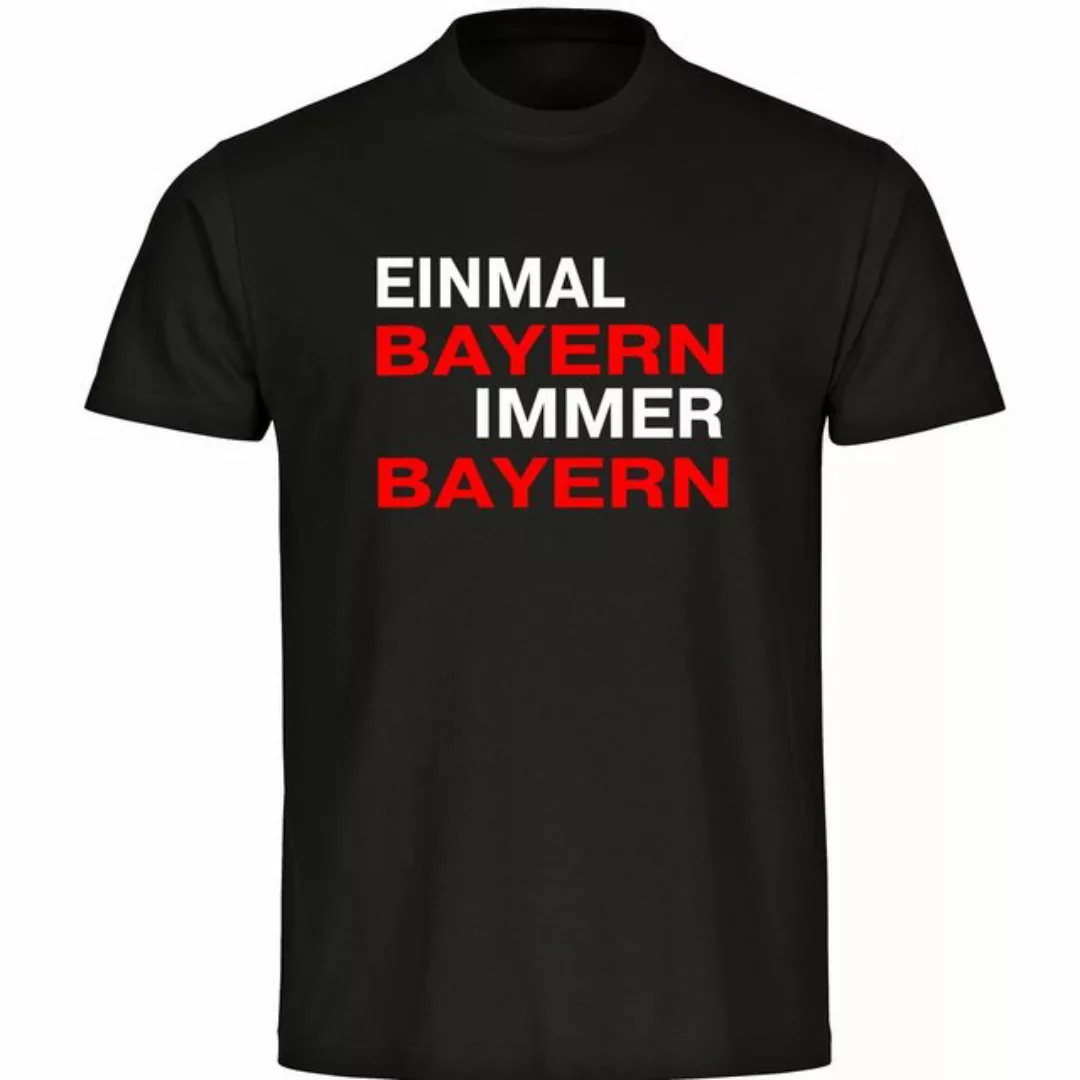 multifanshop T-Shirt Herren Bayern - Einmal Immer - Männer günstig online kaufen