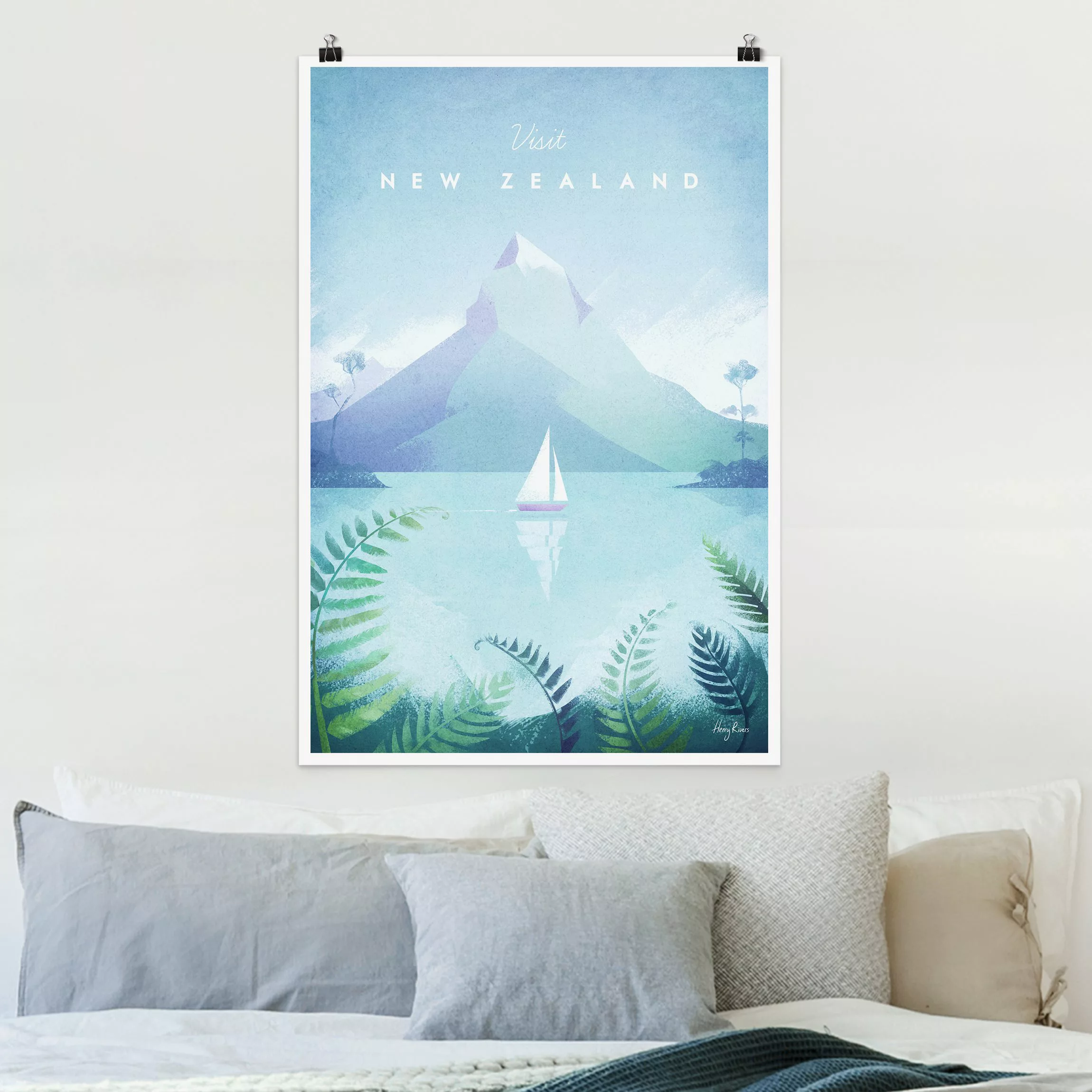 Poster Natur & Landschaft - Hochformat Reiseposter - Neuseeland günstig online kaufen