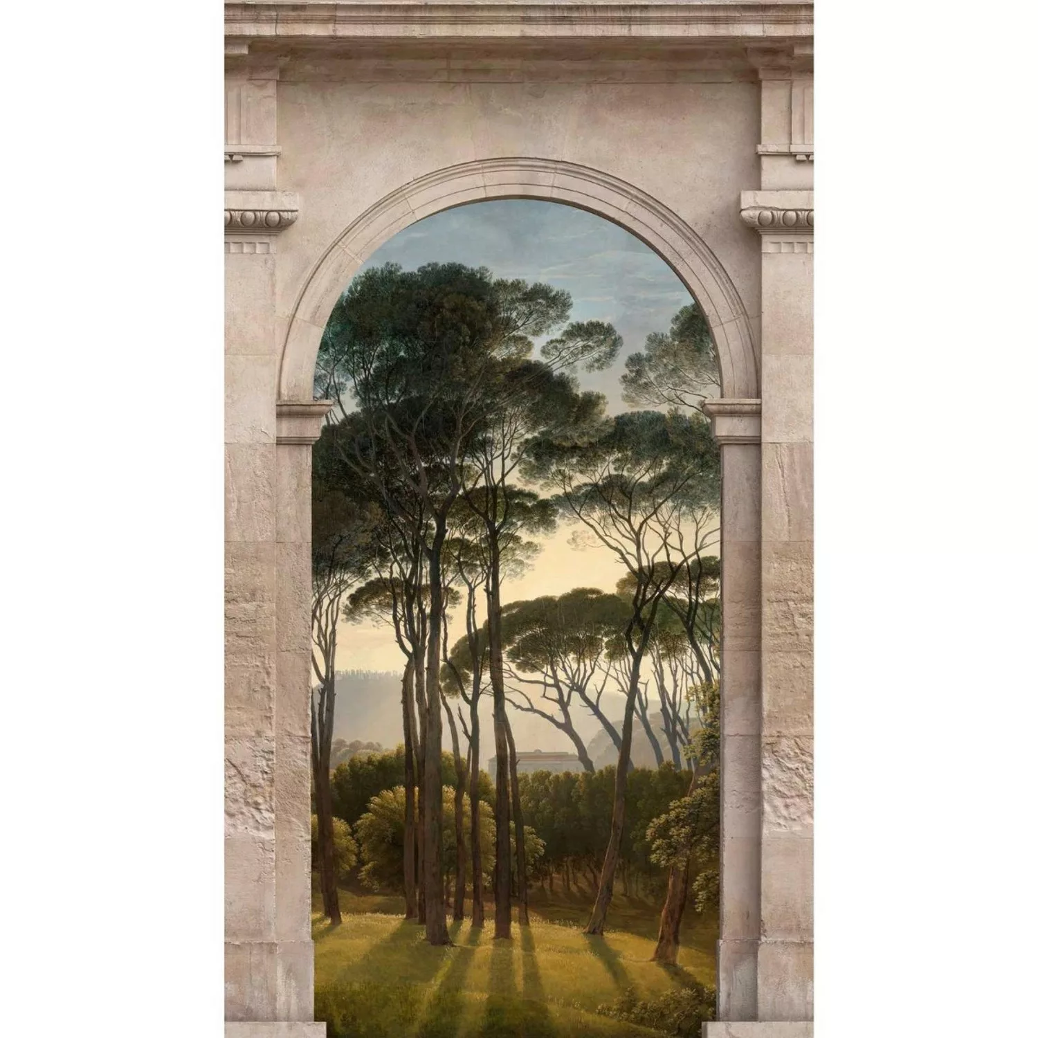 Bricoflor Arkaden Fototapete mit Landschaft 3D Tapete Im antik Stil Ideal f günstig online kaufen