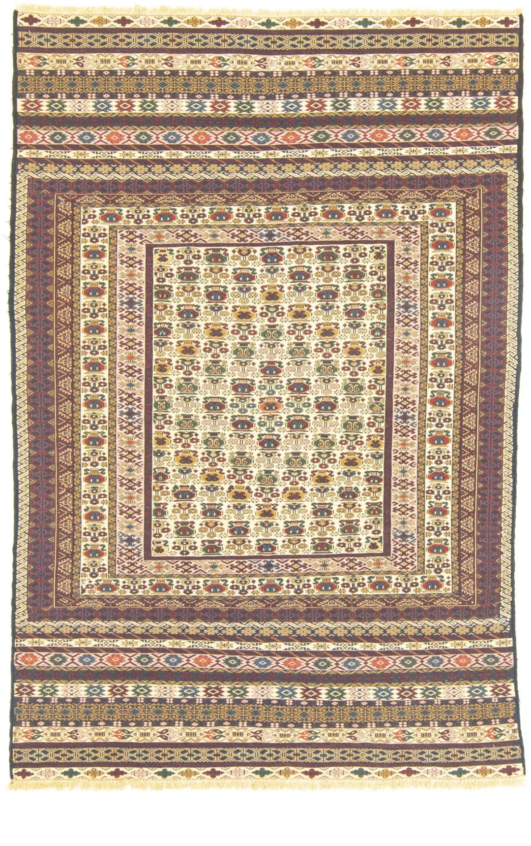 morgenland Wollteppich »Kelim Afghan Teppich handgewebt beige«, rechteckig, günstig online kaufen