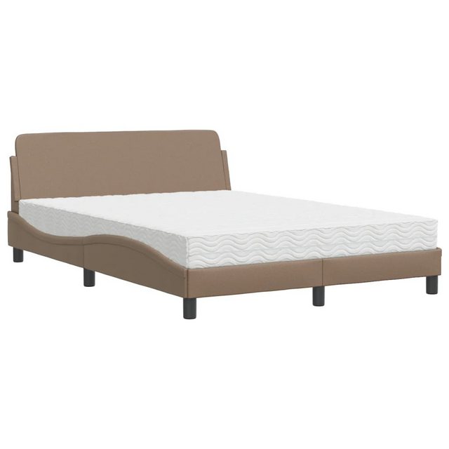 vidaXL Bett mit Matratze Cappuccino-Braun 140x190 cm Kunstleder Modell 2200 günstig online kaufen