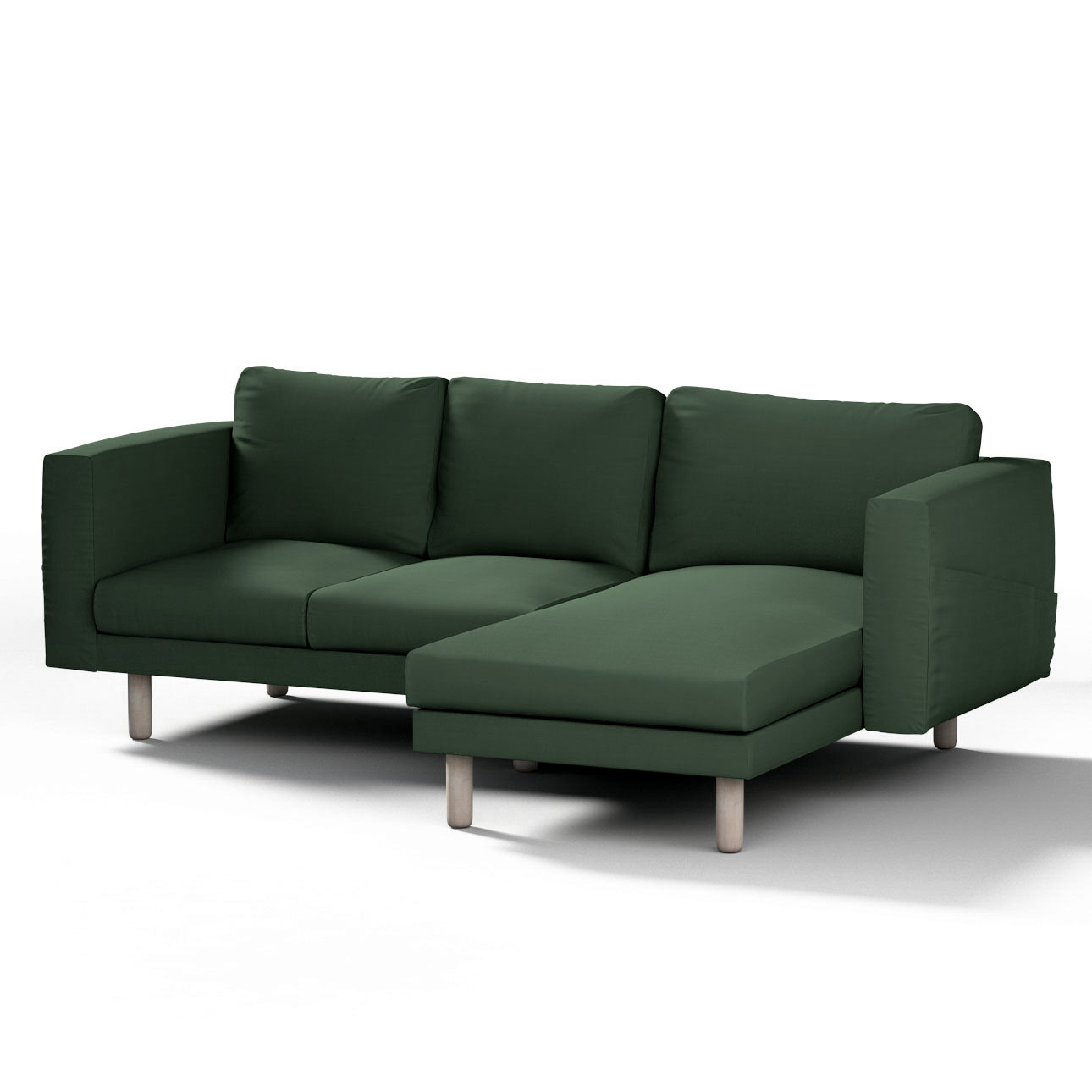 Bezug für Norsborg 3-Sitzer Sofa mit Recamiere, waldgrün, Norsborg Bezug fü günstig online kaufen