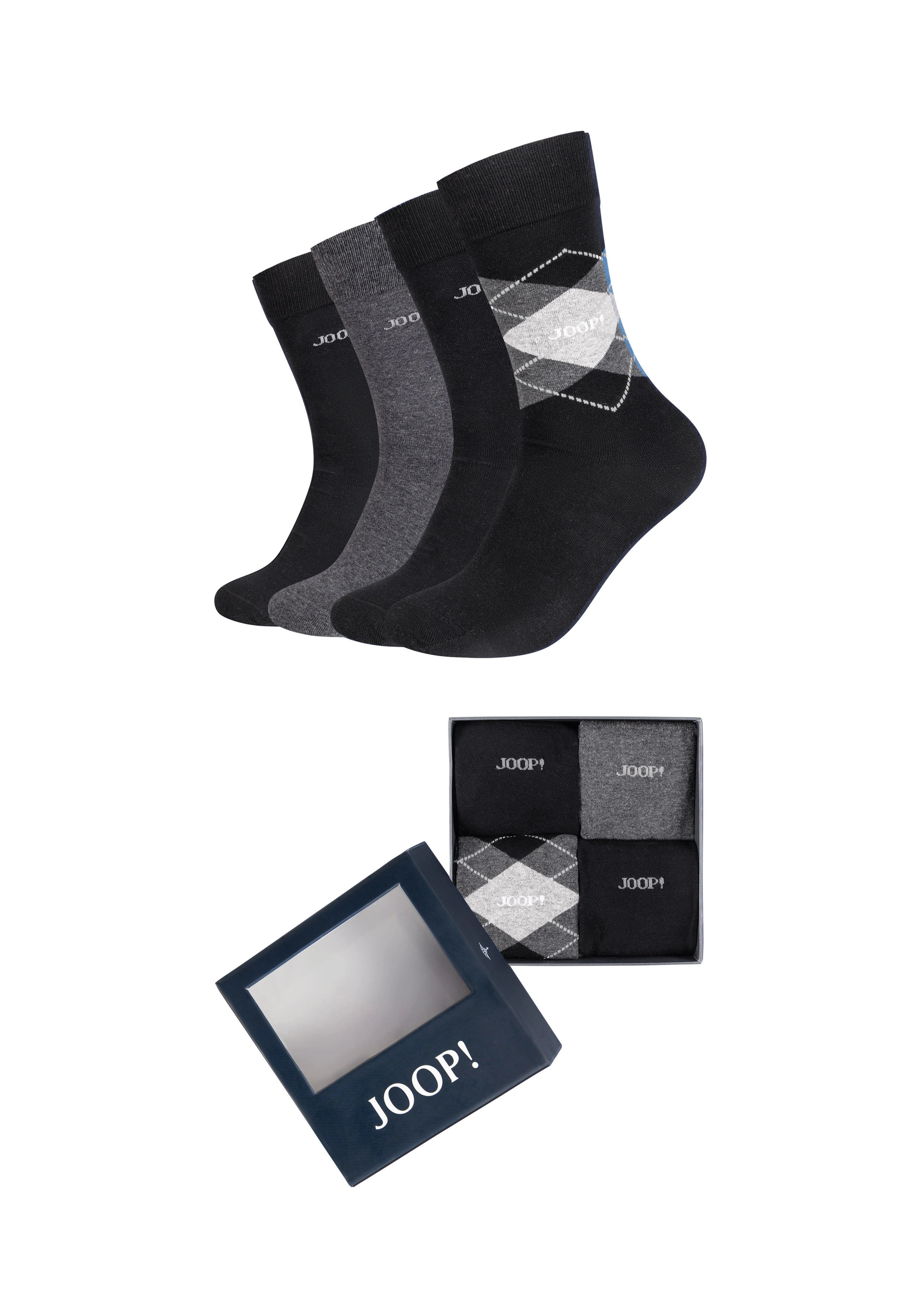 JOOP Socken "premium essentials", (4 Paar), mit elastischem Bund günstig online kaufen