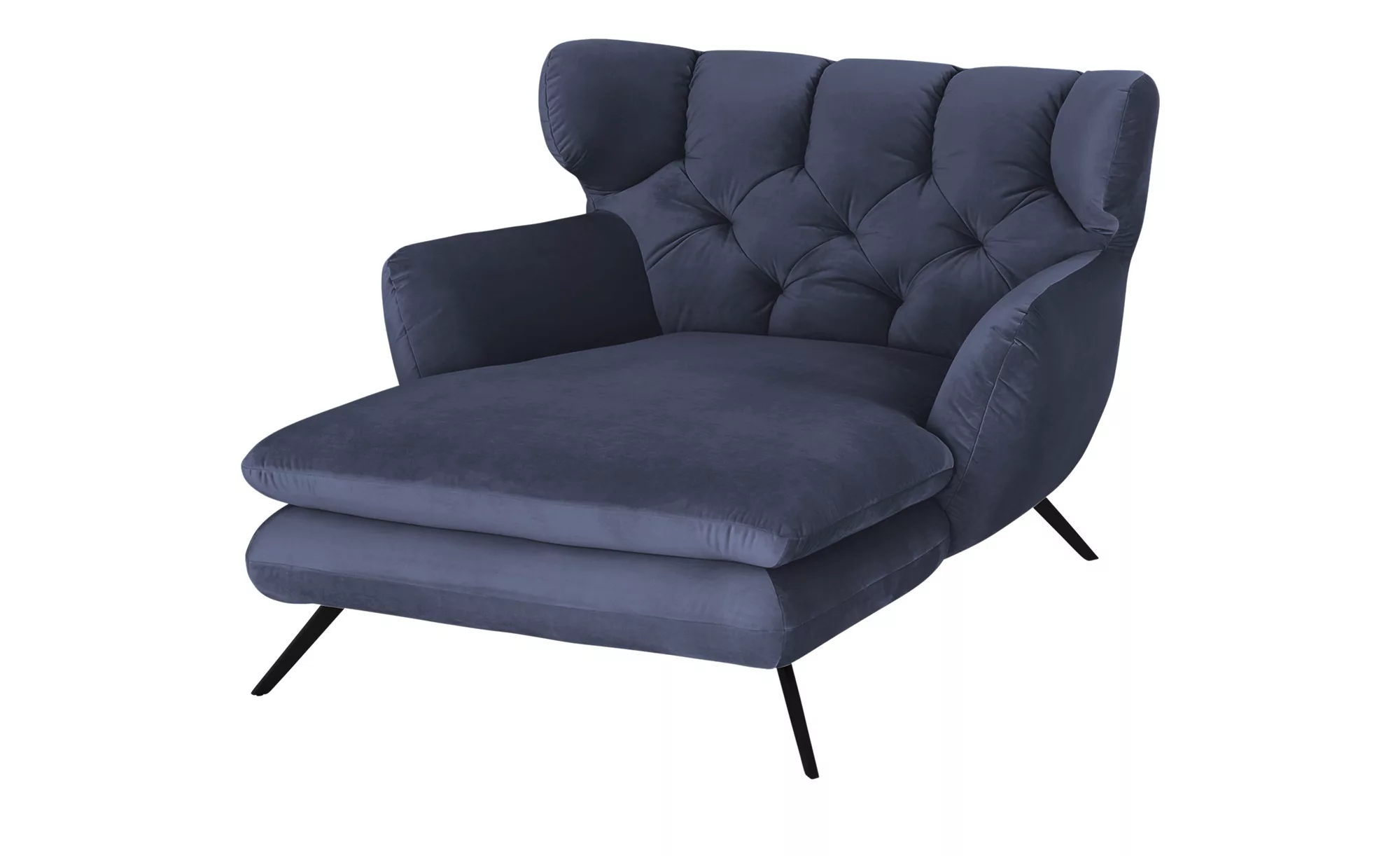 Jette Home Longseat-Sessel Samt Caldara ¦ blau ¦ Maße (cm): B: 126 H: 94 T: günstig online kaufen