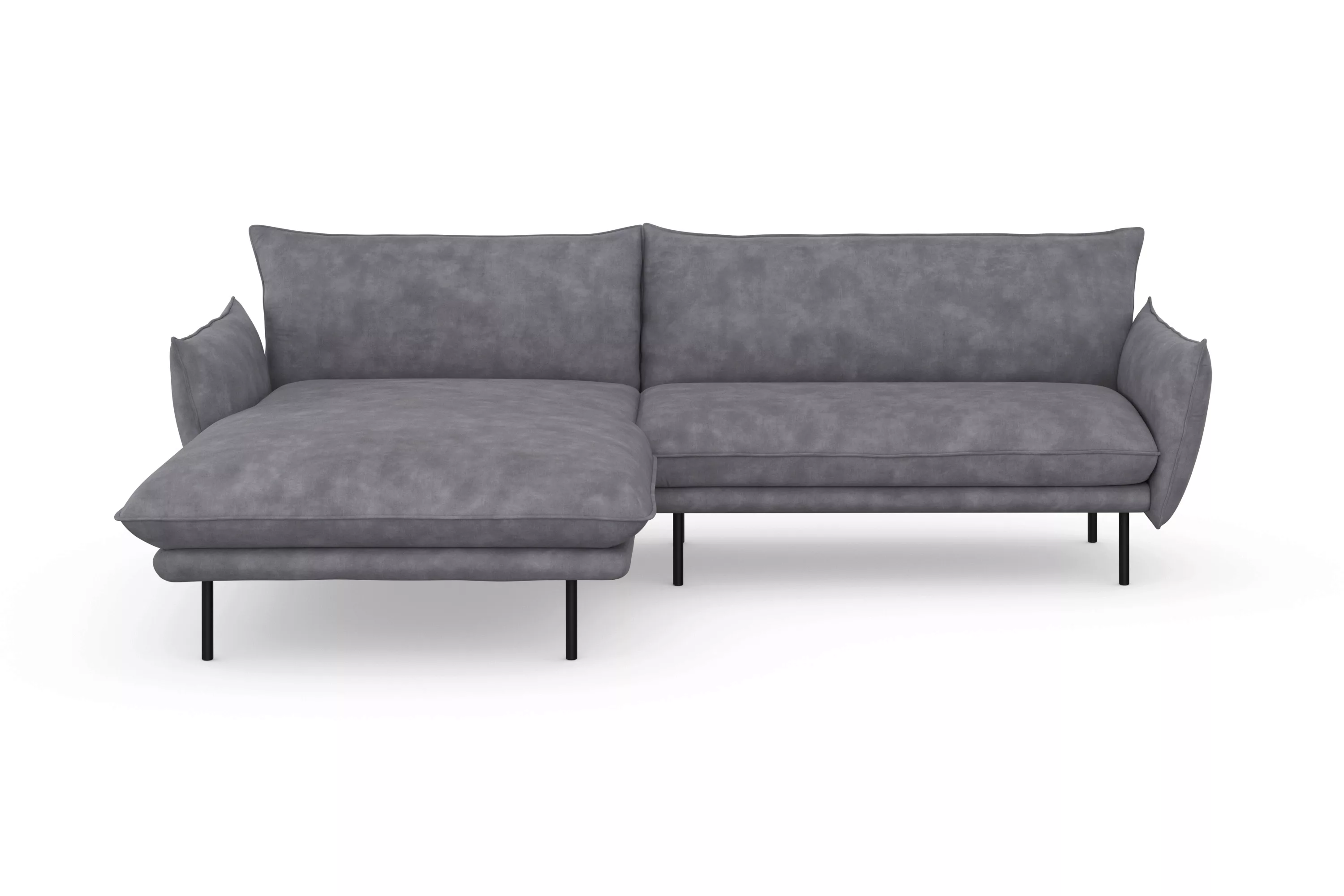 andas Ecksofa "Stine L-Form", Besonderes Design durch Kissenoptik und Keder günstig online kaufen