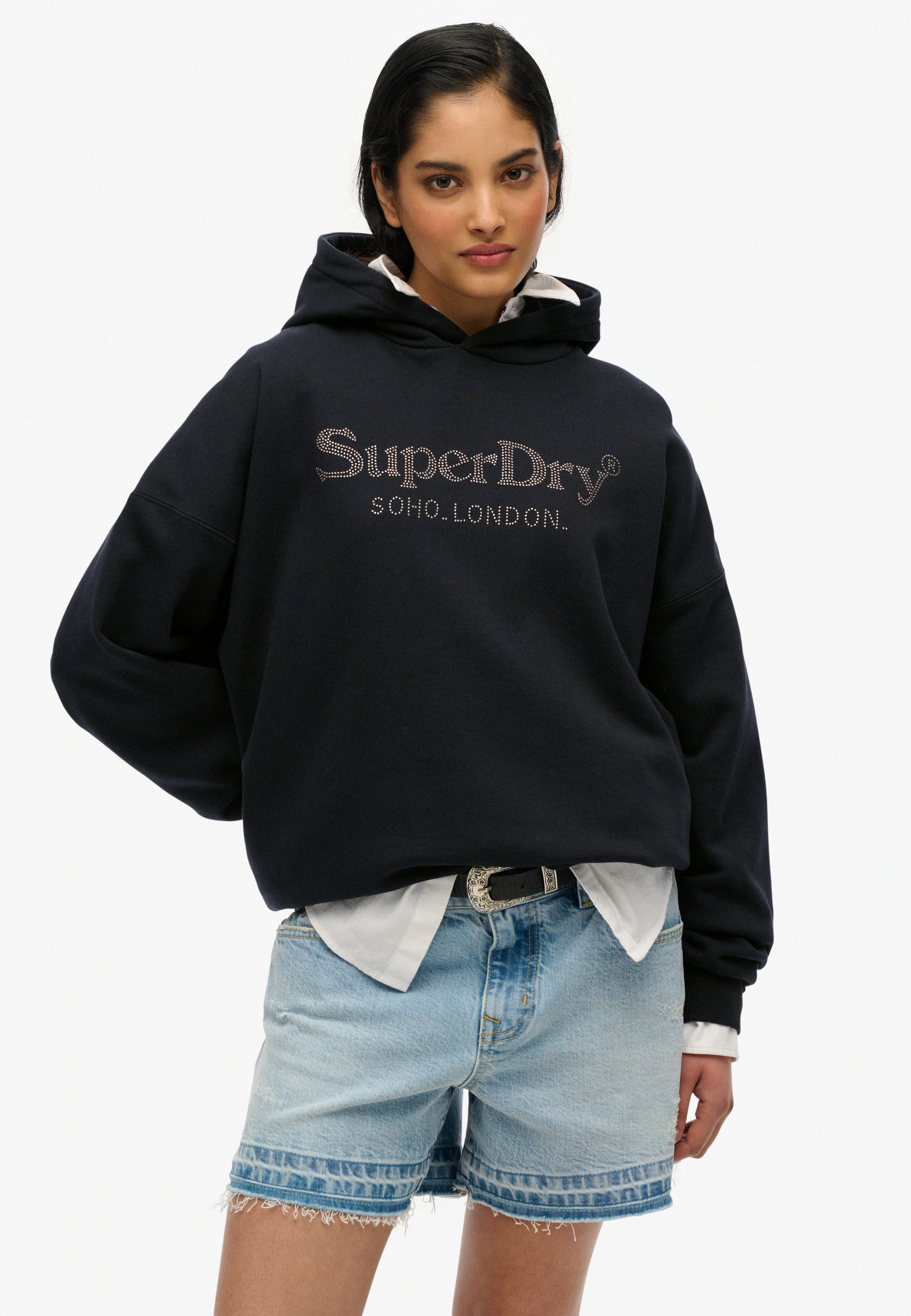 Superdry Kapuzensweatshirt "VENUE METALLIC RELAXED HOOD" günstig online kaufen