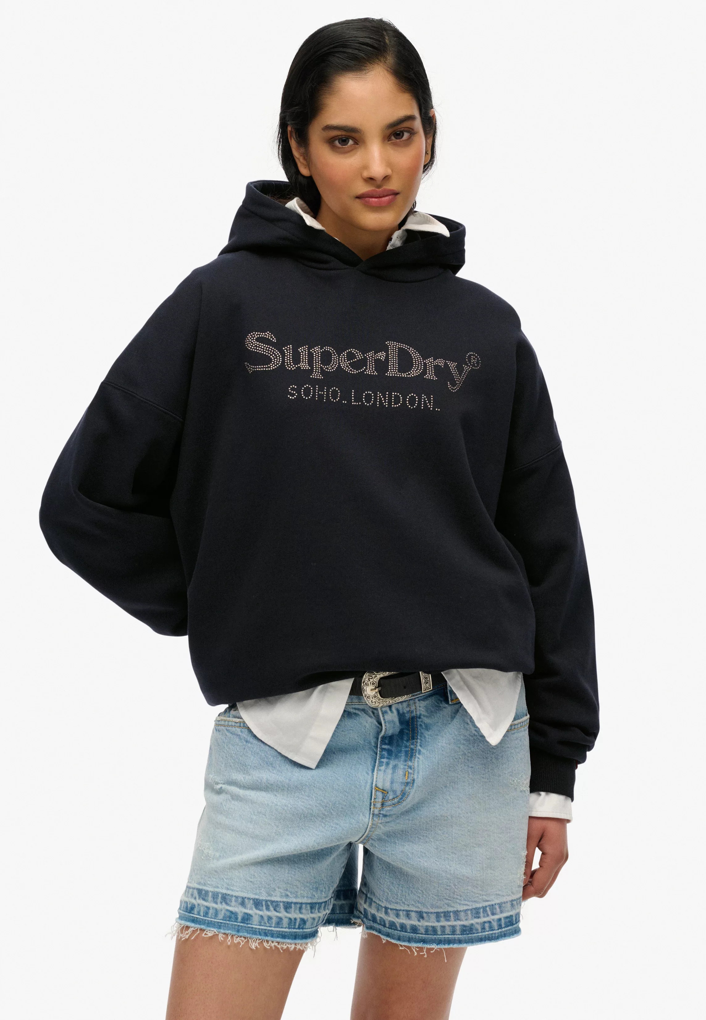 Superdry Kapuzensweatshirt "VENUE METALLIC RELAXED HOOD" günstig online kaufen