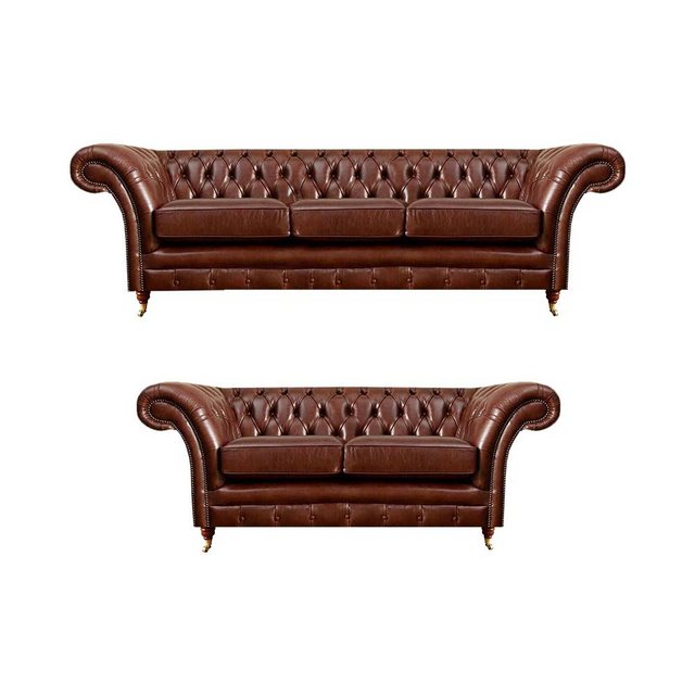 Xlmoebel Sofa Neue Wohnzimmer-Sitzgruppe mit Chesterfield-Sofas, bestehend günstig online kaufen