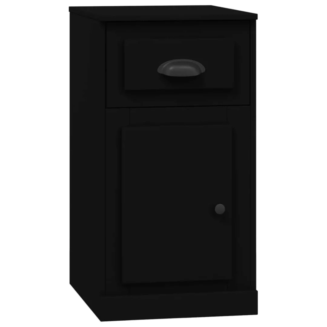 Vidaxl Beistellschrank Mit Schublade Schwarz 40x50x75 Cm Holzwerkstoff günstig online kaufen