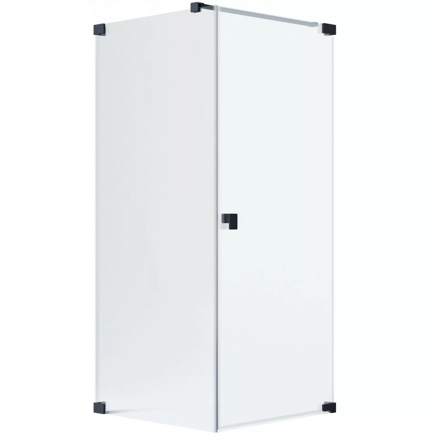 Schöner Wohnen Eckdusche Drehtür und Seitenwand Schwarzmatt 90 x 90 x 200 c günstig online kaufen