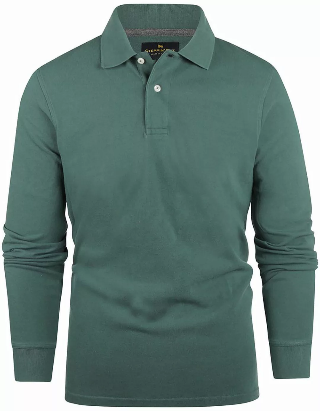 Steppin' Out Longsleeve Polo Piqué Classic Dunkelgrün - Größe M günstig online kaufen