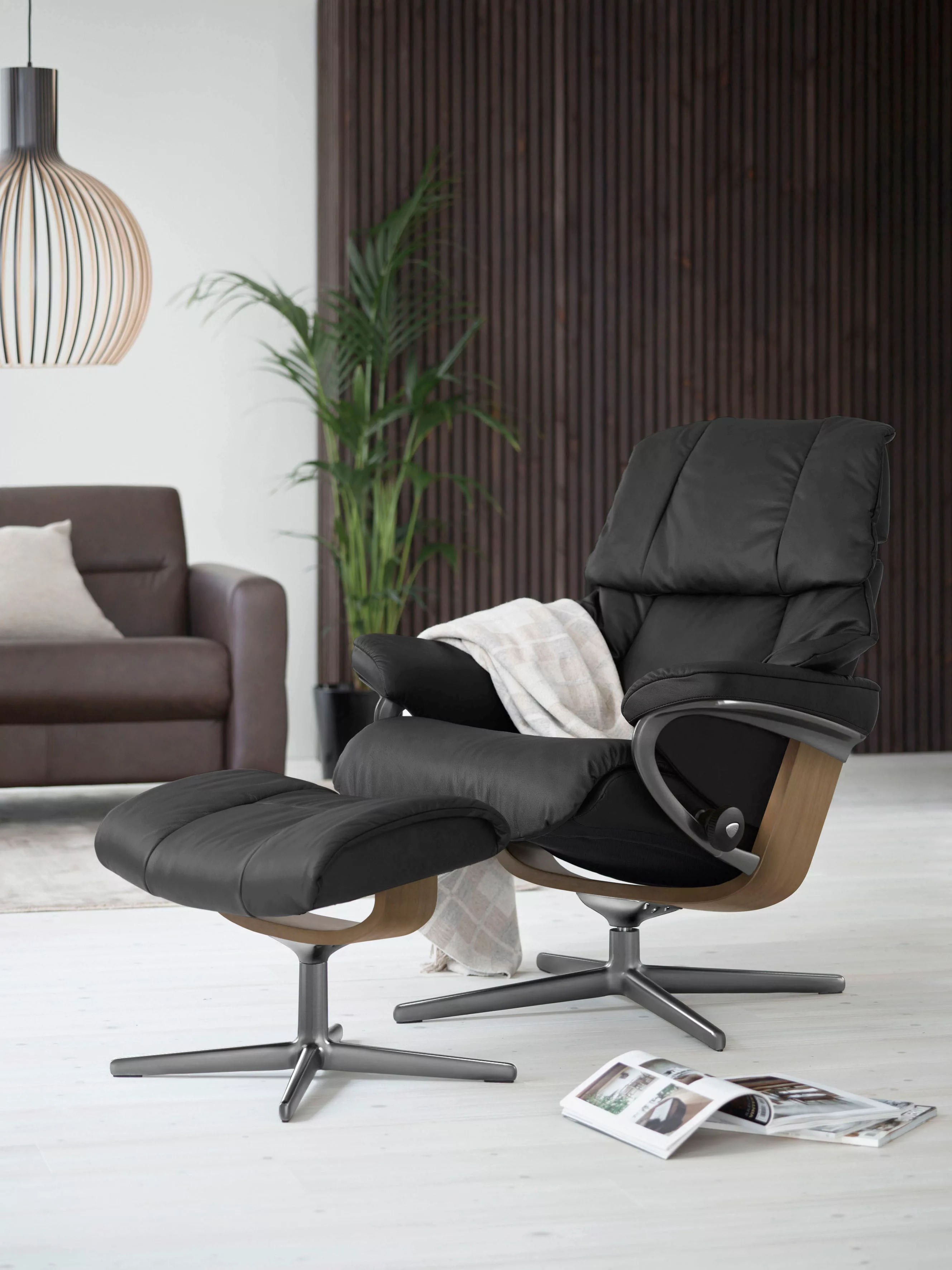 Stressless Fußhocker "Reno", mit Cross Base, Größe S, M & L, Holzakzent Eic günstig online kaufen