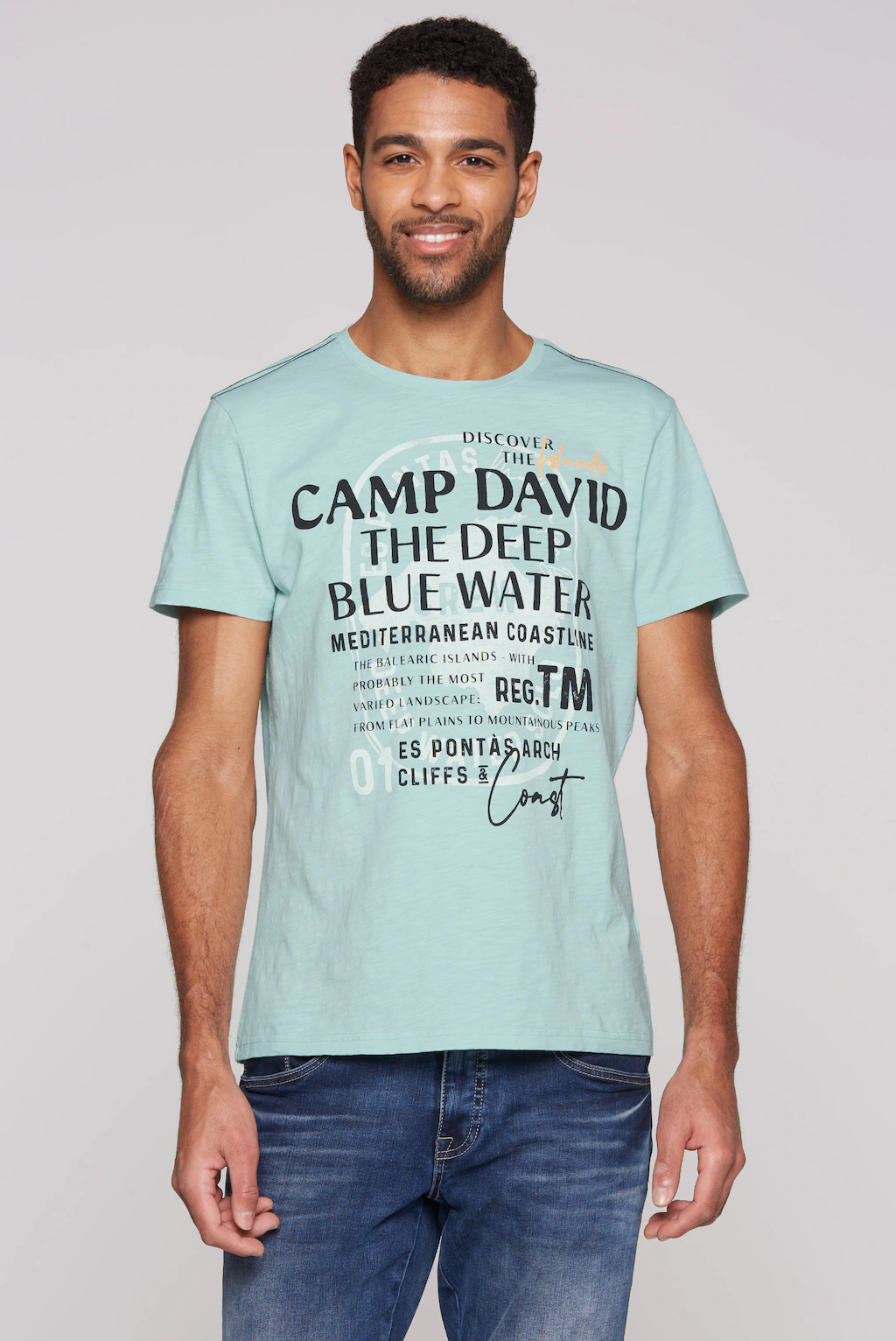 CAMP DAVID Rundhalsshirt, mit Necktape günstig online kaufen