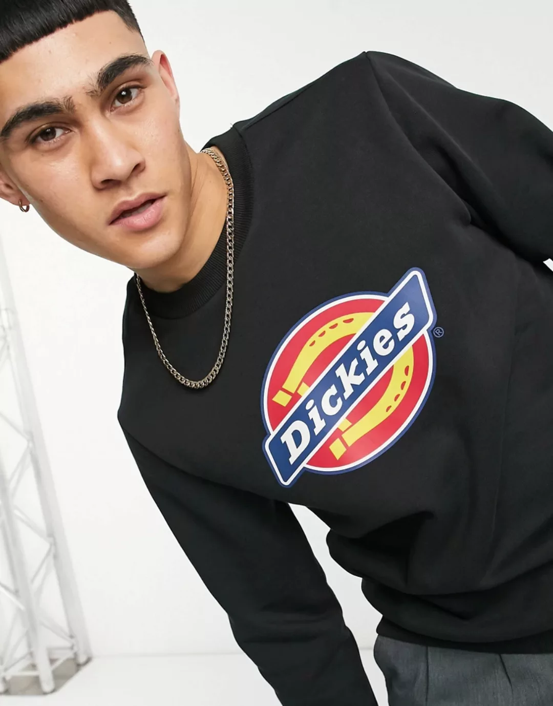 Dickies – Sweatshirts mit kultigem Hufeisen-Logo in Schwarz günstig online kaufen