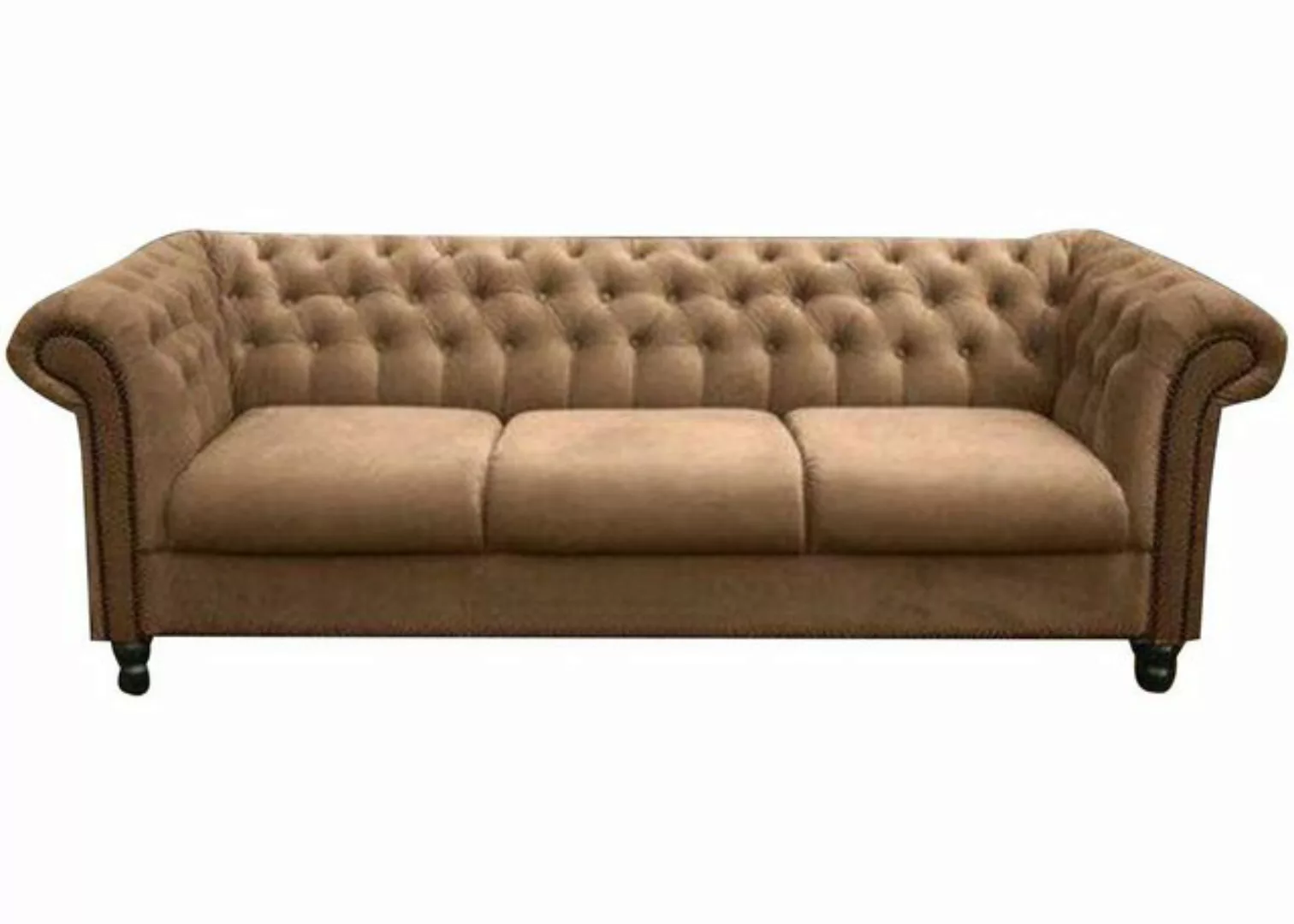 Xlmoebel Chesterfield-Sofa Dreisitzer Stoff Wohnzimmer Weiß Design Couch So günstig online kaufen