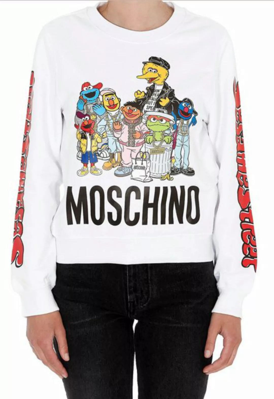 Moschino Sweatshirt X SESAME STREET Muppets Sweatshirt Sweater Terry Pulli günstig online kaufen