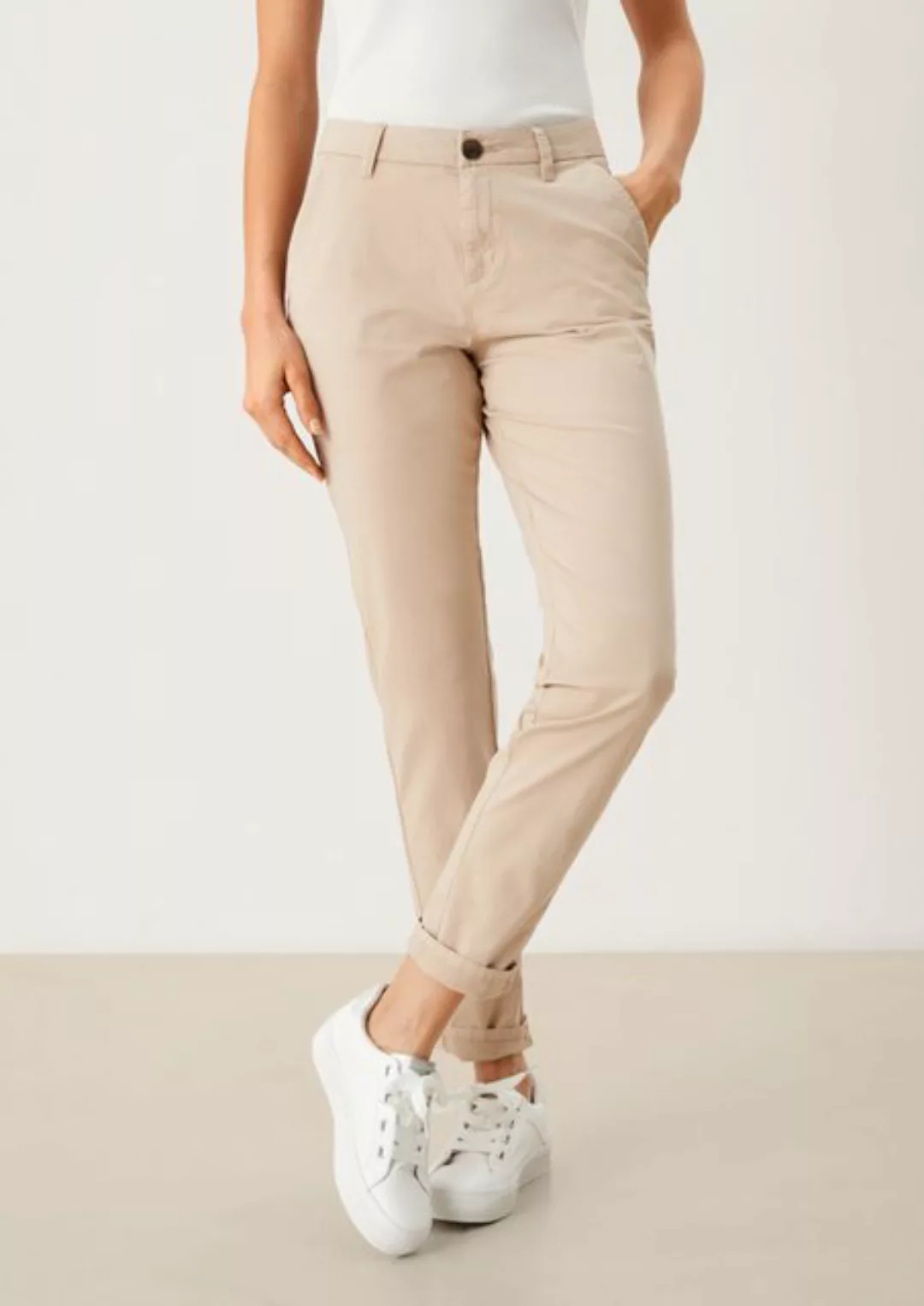 s.Oliver Stoffhose Regular Fit: Stretch-Chino Waschung günstig online kaufen