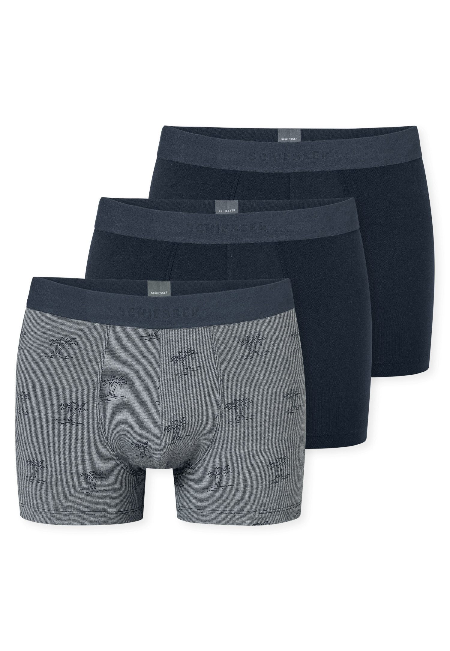 Schiesser Boxershorts ""95/5"", (3er Pack), mit farbigem Logobund günstig online kaufen