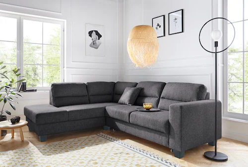 TRENDMANUFAKTUR Ecksofa "Chamber, zeitlos und modern, hoher Sitzkomfort, L- günstig online kaufen