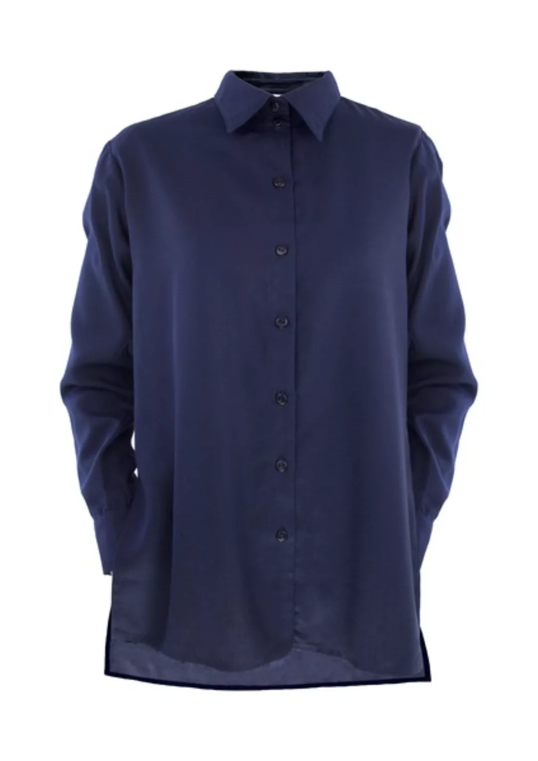 Unisex Shirt Lui, Navy - Unisex Hemd Aus Tencel günstig online kaufen