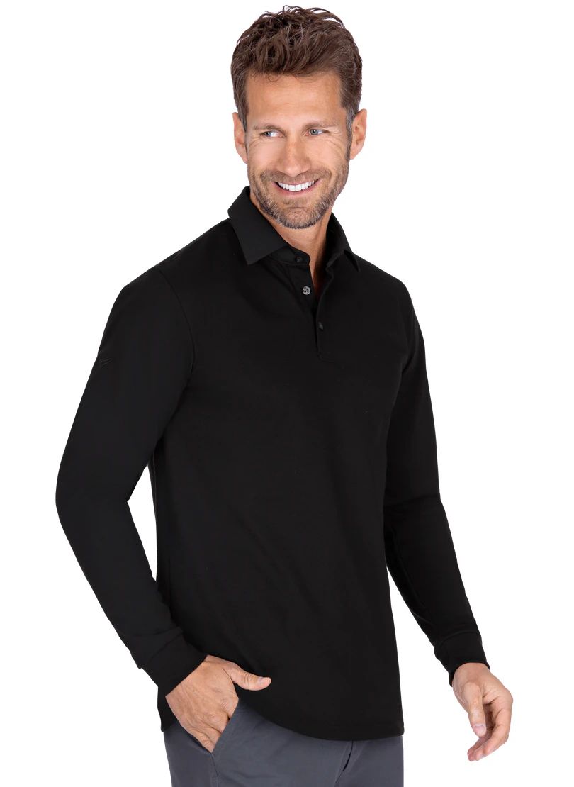 Trigema Poloshirt "TRIGEMA Business Langarm-Polo mit Hemdkragen", (1 tlg.) günstig online kaufen