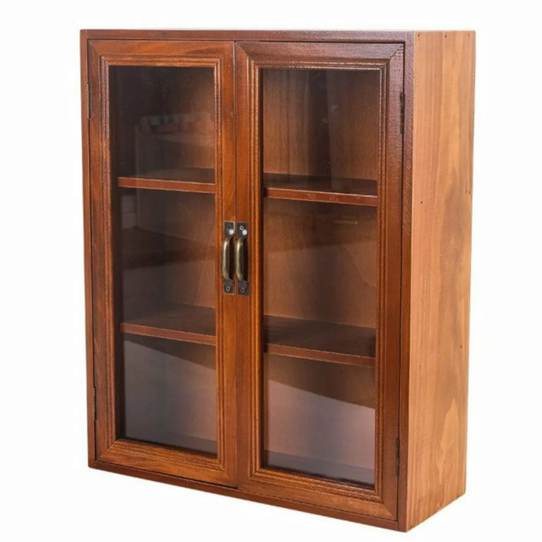 Welikera Beistellschrank Lagerschrank, hölzerner Vintage-Vitrinenschrank, B günstig online kaufen