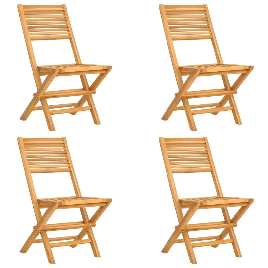 Vidaxl Gartenstühle 4 Stk. Klappbar 47x62x90 Cm Massivholz Teak günstig online kaufen