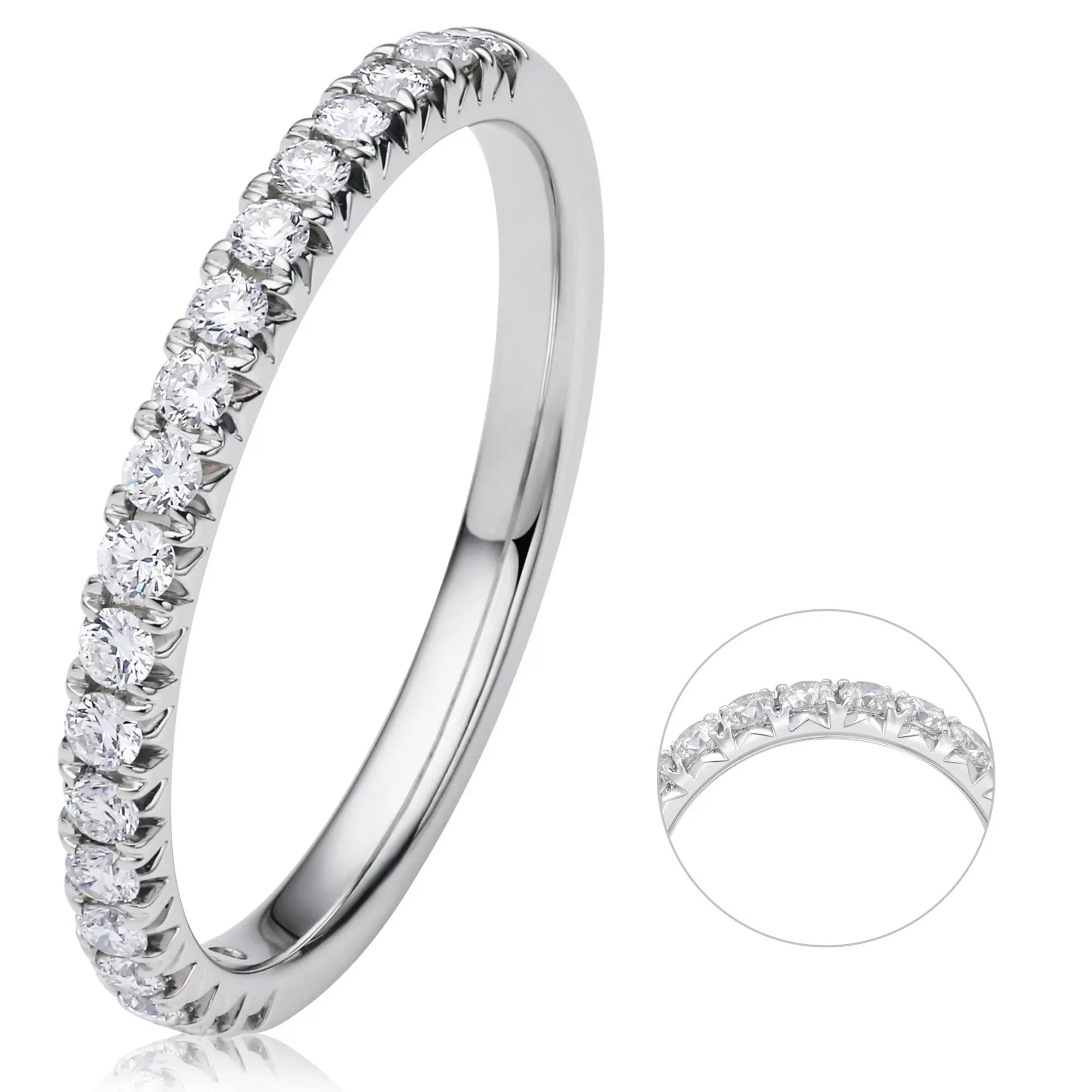ONE ELEMENT Diamantring "0.33 ct Diamant Brillant Memoire Ring aus 585 Weiß günstig online kaufen
