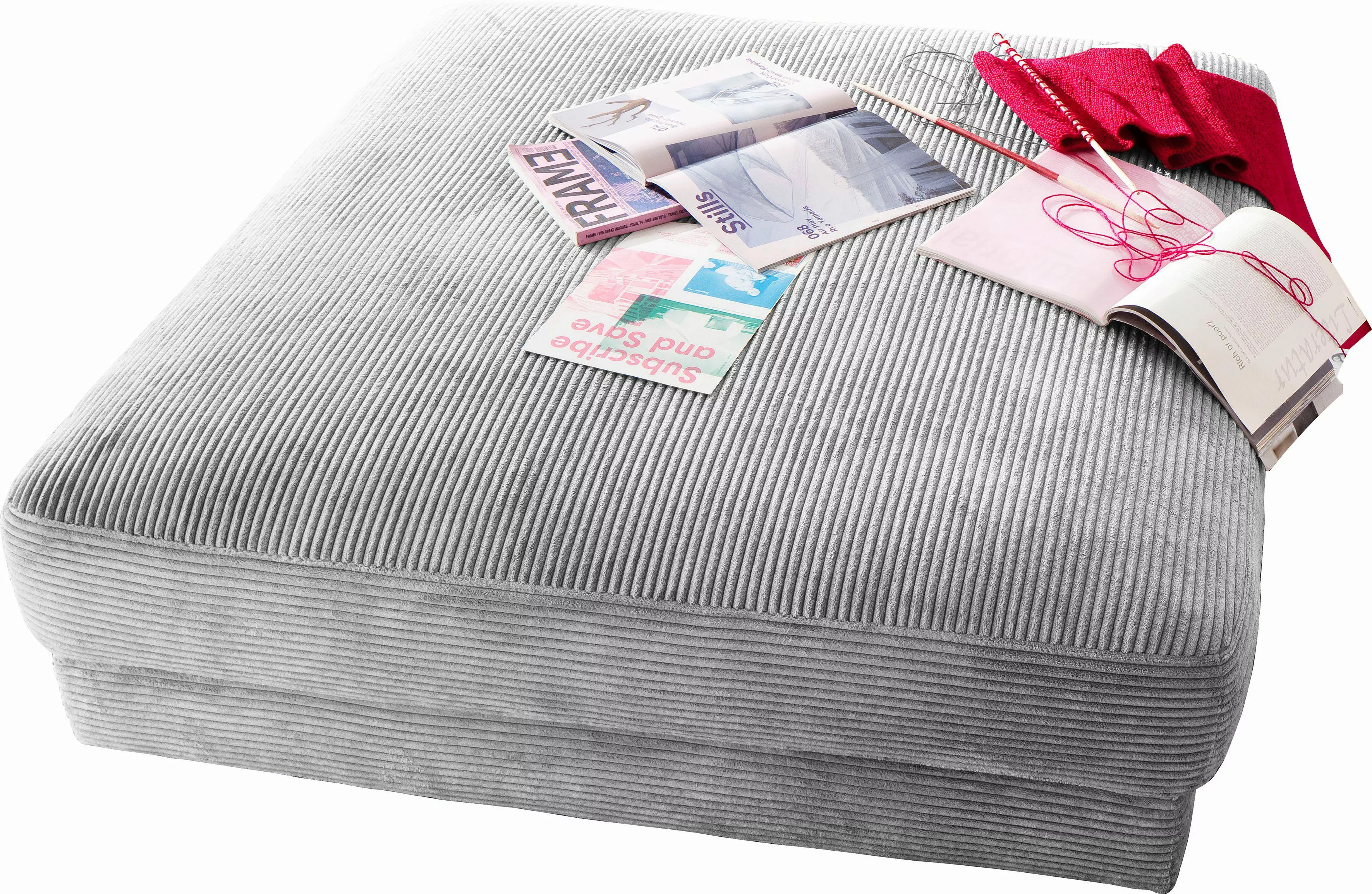 Places of Style Hocker "Enisa", passend zum "Enisa"-Sofa, Bezug in Cord günstig online kaufen
