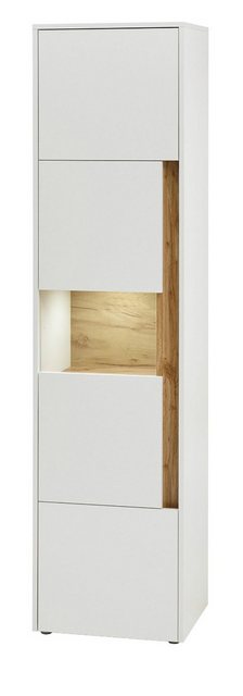 Furn.Design Aktenschrank Center (Vitrinenschrank in weiß mit Wotan Eiche, 5 günstig online kaufen