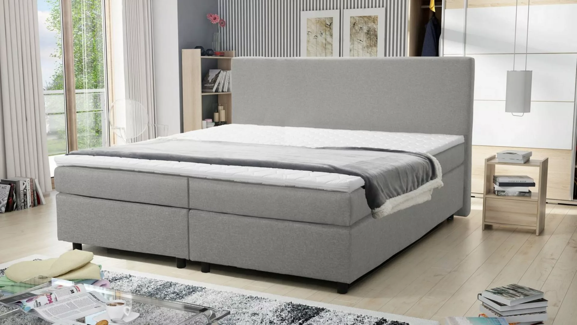 Küchen-Preisbombe Boxspringbett 180x200 Hotelbett Bonellfederkern Bett mit günstig online kaufen