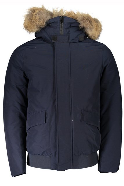 WOOLRICH Outdoorjacke Herrenjacke Blau mit Kapuze & abnehmbarem Fell – Stil günstig online kaufen