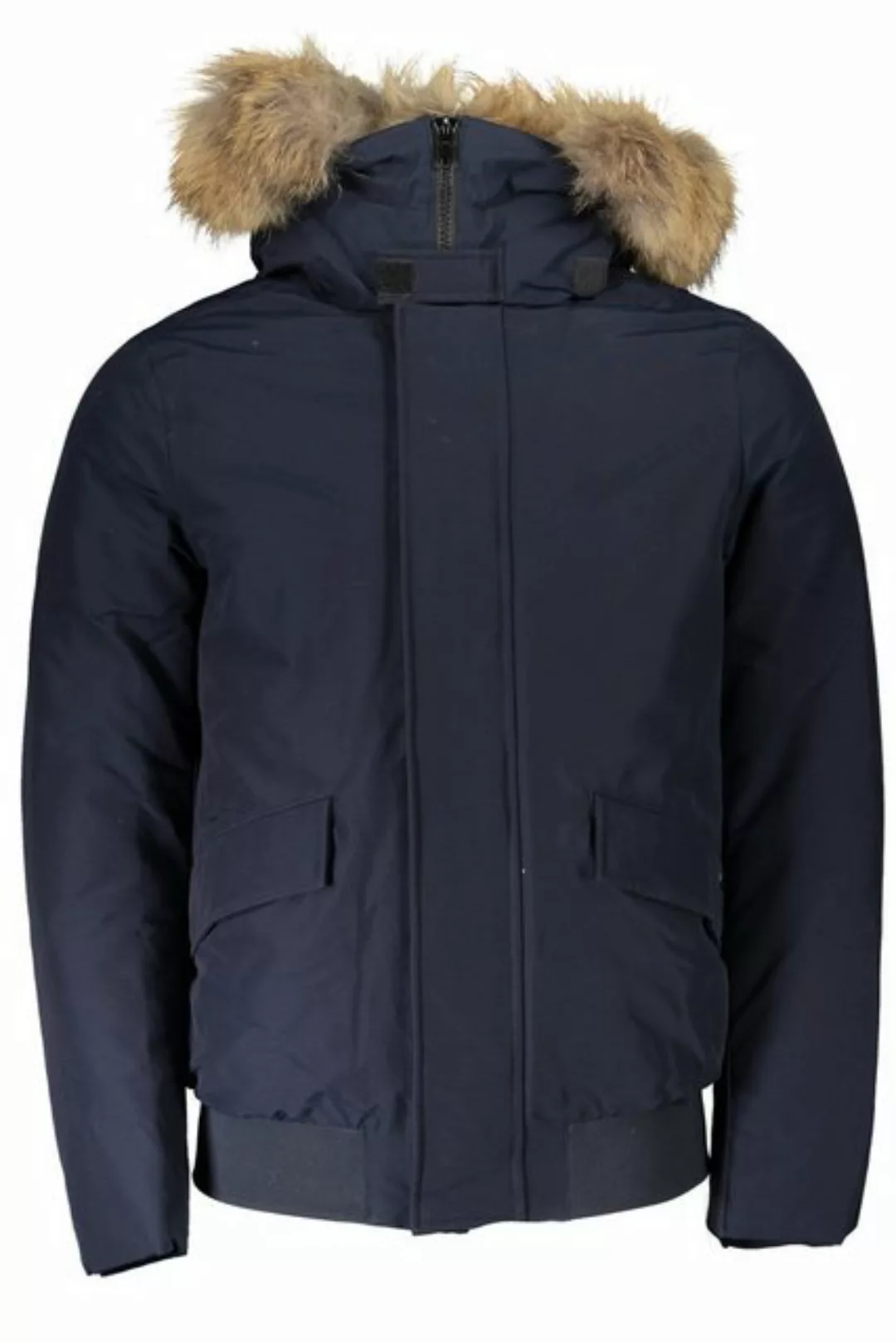 WOOLRICH Outdoorjacke Herrenjacke Blau mit Kapuze & abnehmbarem Fell – Stil günstig online kaufen