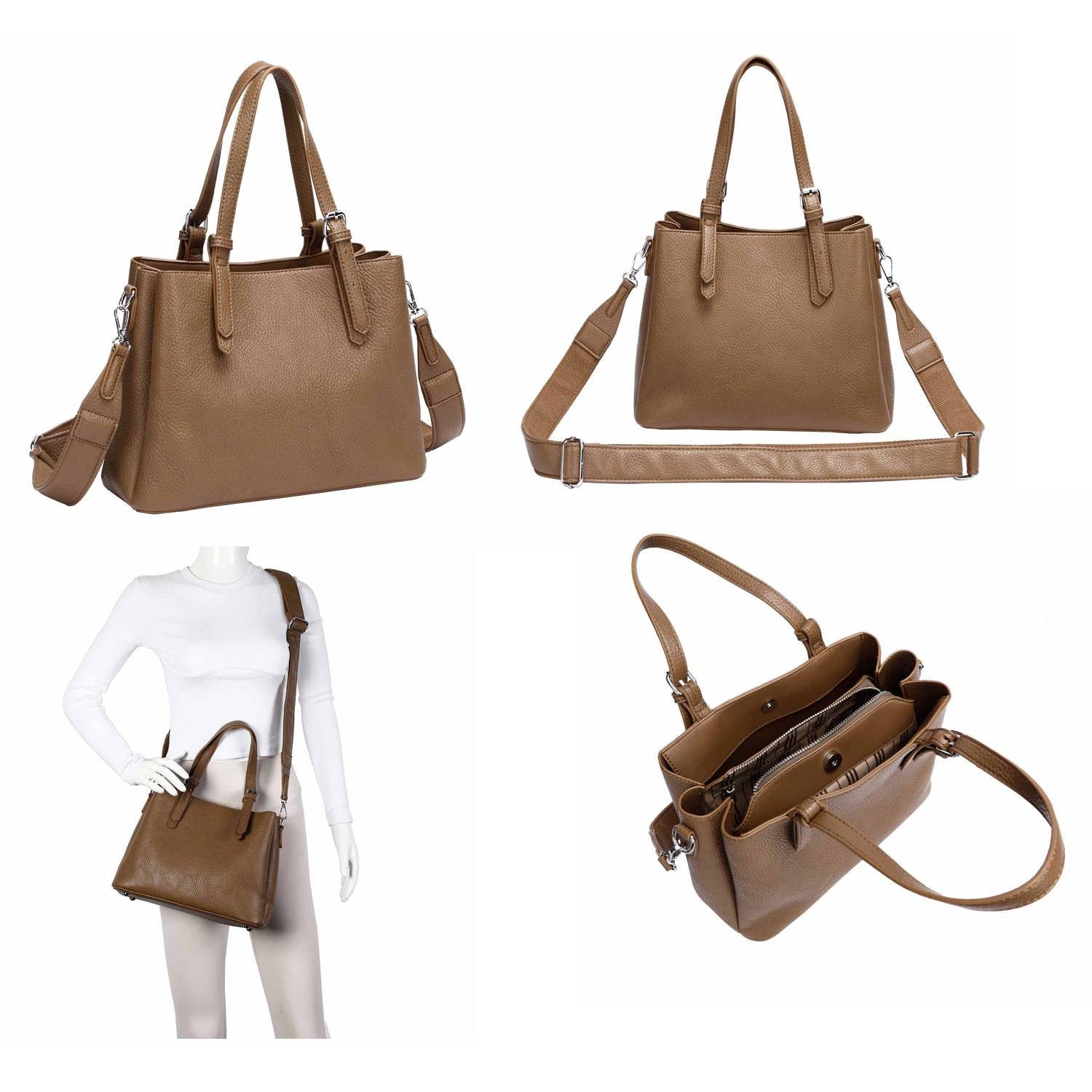 ITALYSHOP24 Schultertasche DAMEN TASCHE Shopper Handtasche günstig online kaufen