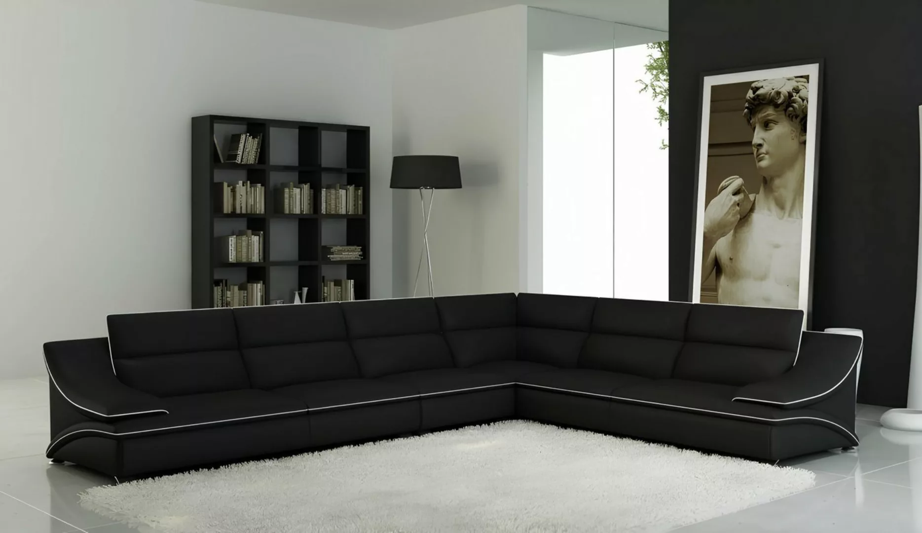 Xlmoebel Ecksofa Wohnlandschaft Luxus-Sofa Wohnzimmer Polstermöbel Ledersof günstig online kaufen