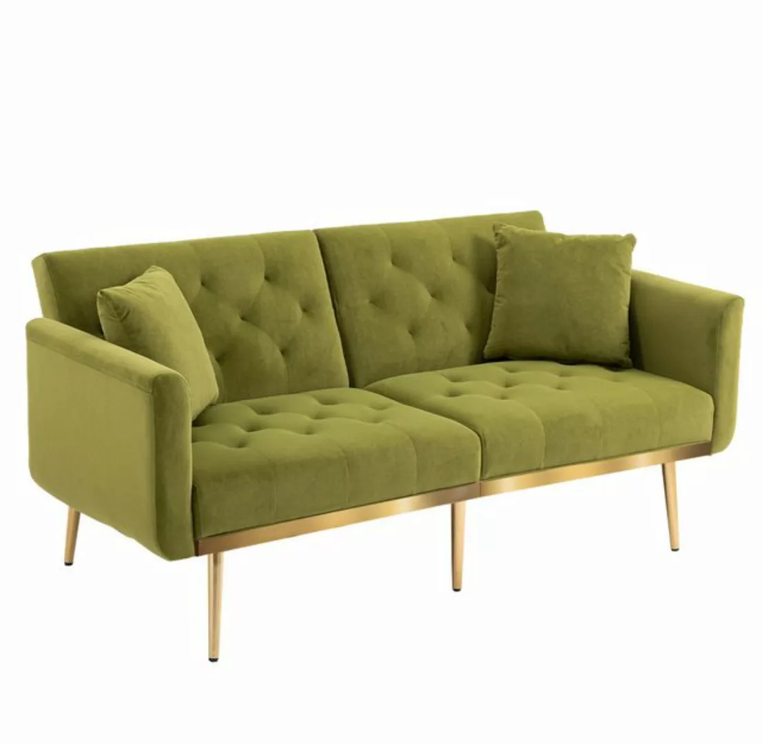 Gotagee Sofa verstellbares Schlafsofa Samt mit Metallfüßen Wohnzimmer Schla günstig online kaufen