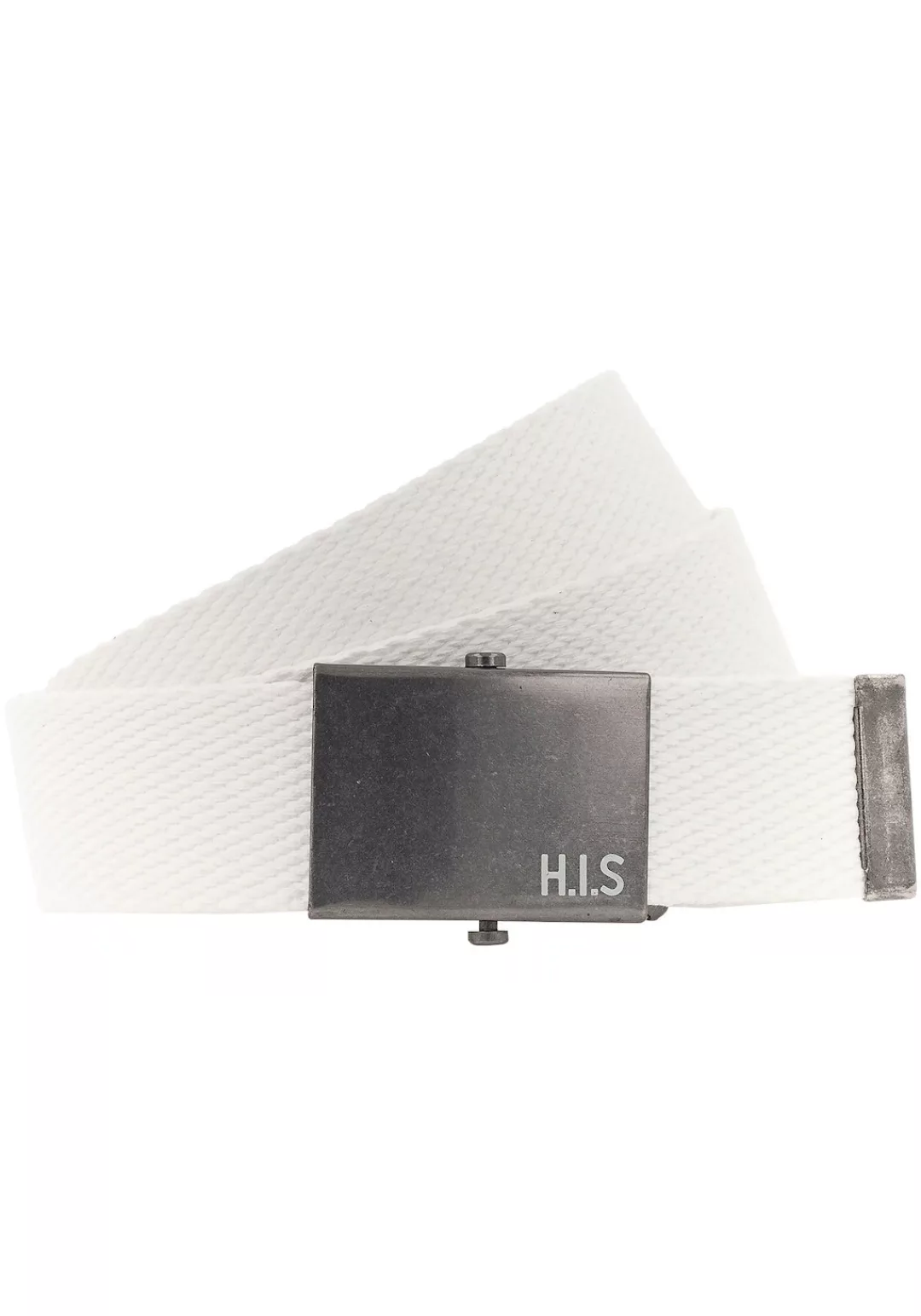 H.I.S Stoffgürtel, Bandgürtel mit Schließe im geschwärztem Silber günstig online kaufen