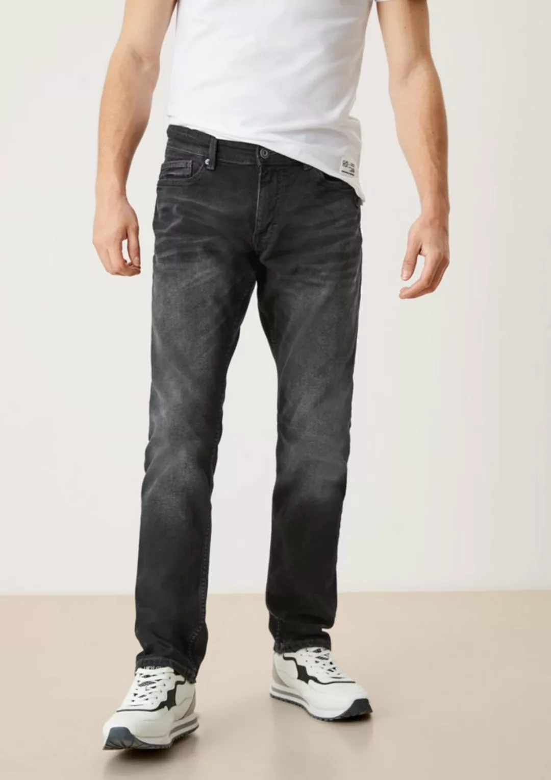 QS 5-Pocket-Jeans Jeans Rick / Slim Fit / Mid Rise / Slim Leg Waschung günstig online kaufen