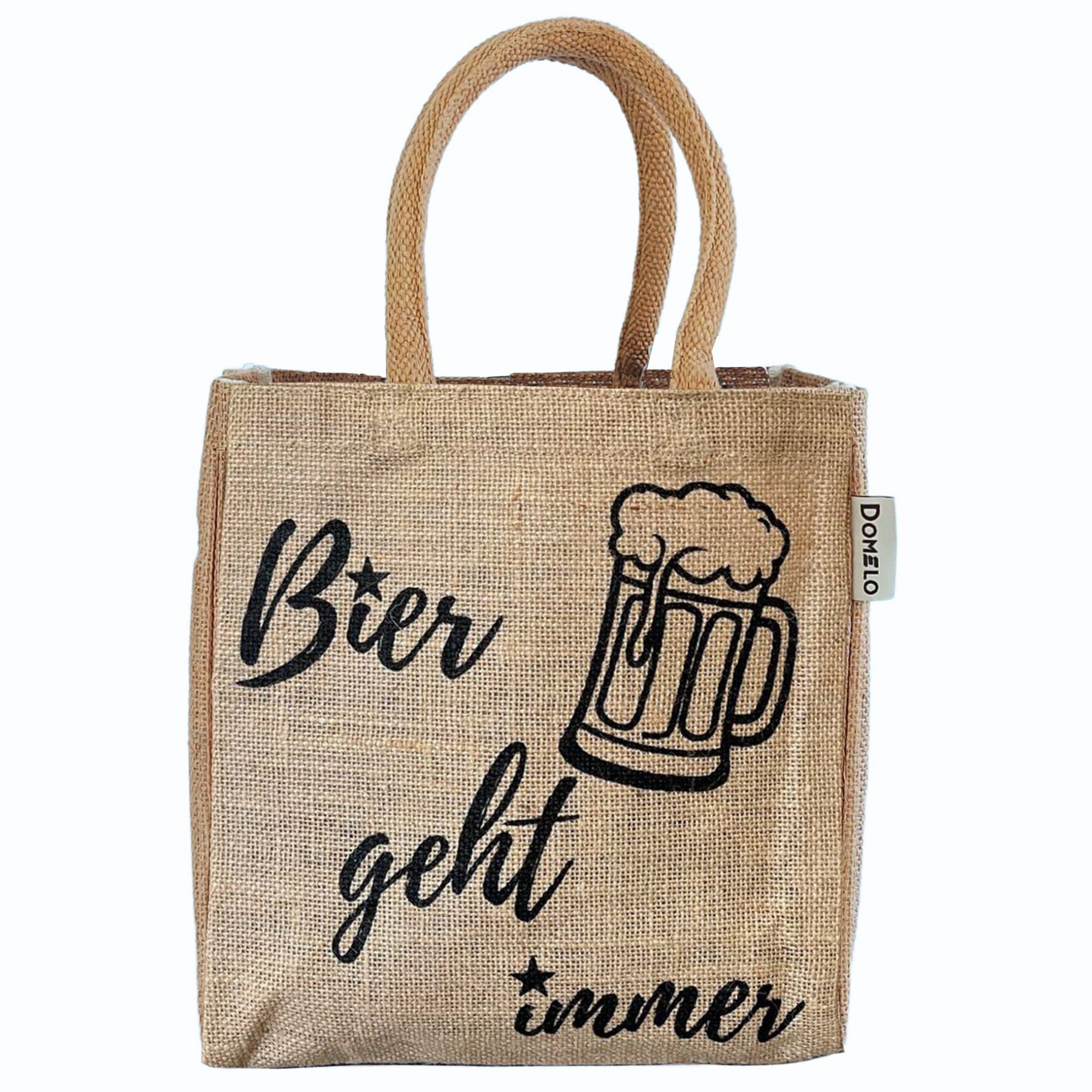 Domelo Flaschenkorb Jute Flaschentasche Vegan Bierträger günstig online kaufen