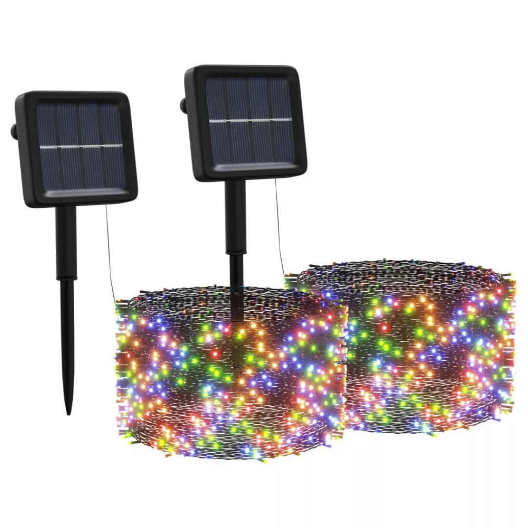 Solar-lichterketten 2 Stk. 2x200 Leds Mehrfarbig Indoor Outdoor günstig online kaufen