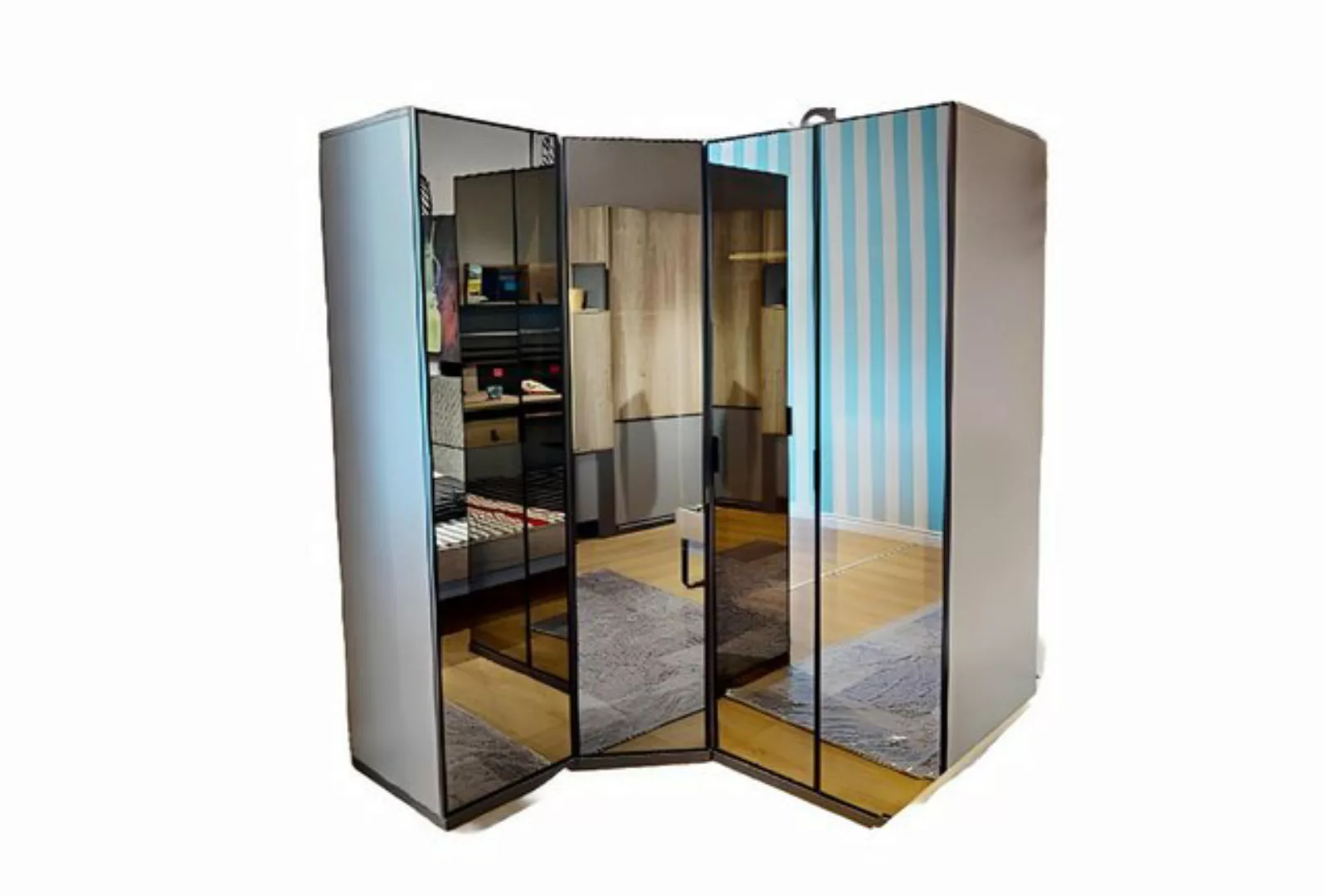 Xlmoebel Eckschrank Designer-Kleiderschrank für Kinderzimmer in Luxusholz i günstig online kaufen