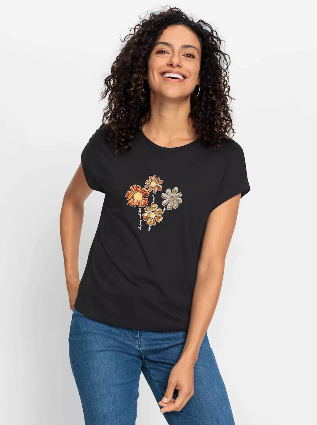Inspirationen Rundhalsshirt "Rundhals-Shirt", (1 tlg.) günstig online kaufen