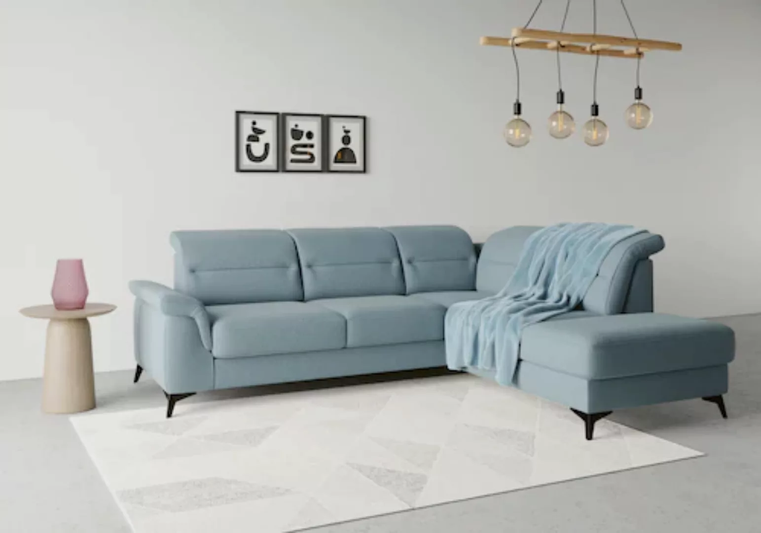 sit&more Ecksofa »Sinatra L-Form«, mit Ottomane, optional mit Kopfteilverst günstig online kaufen