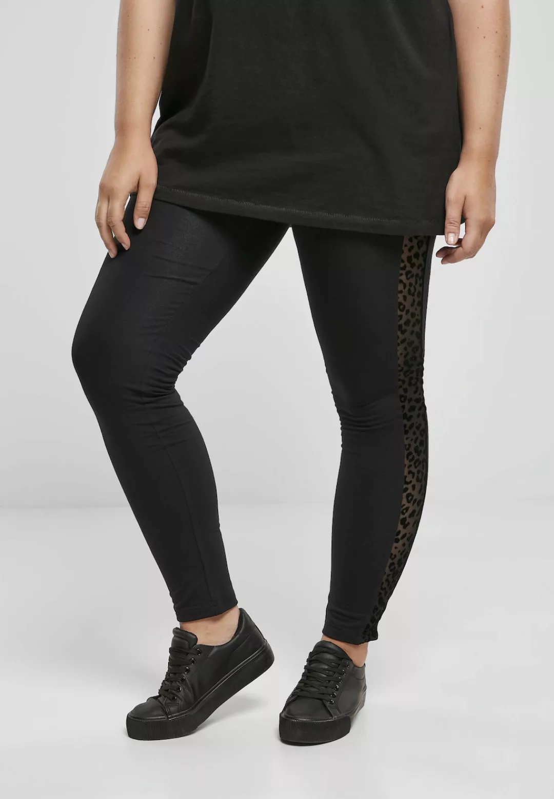 URBAN CLASSICS Leggings "Urban Classics Damen Ladies Flock Lace Stripe Legg günstig online kaufen