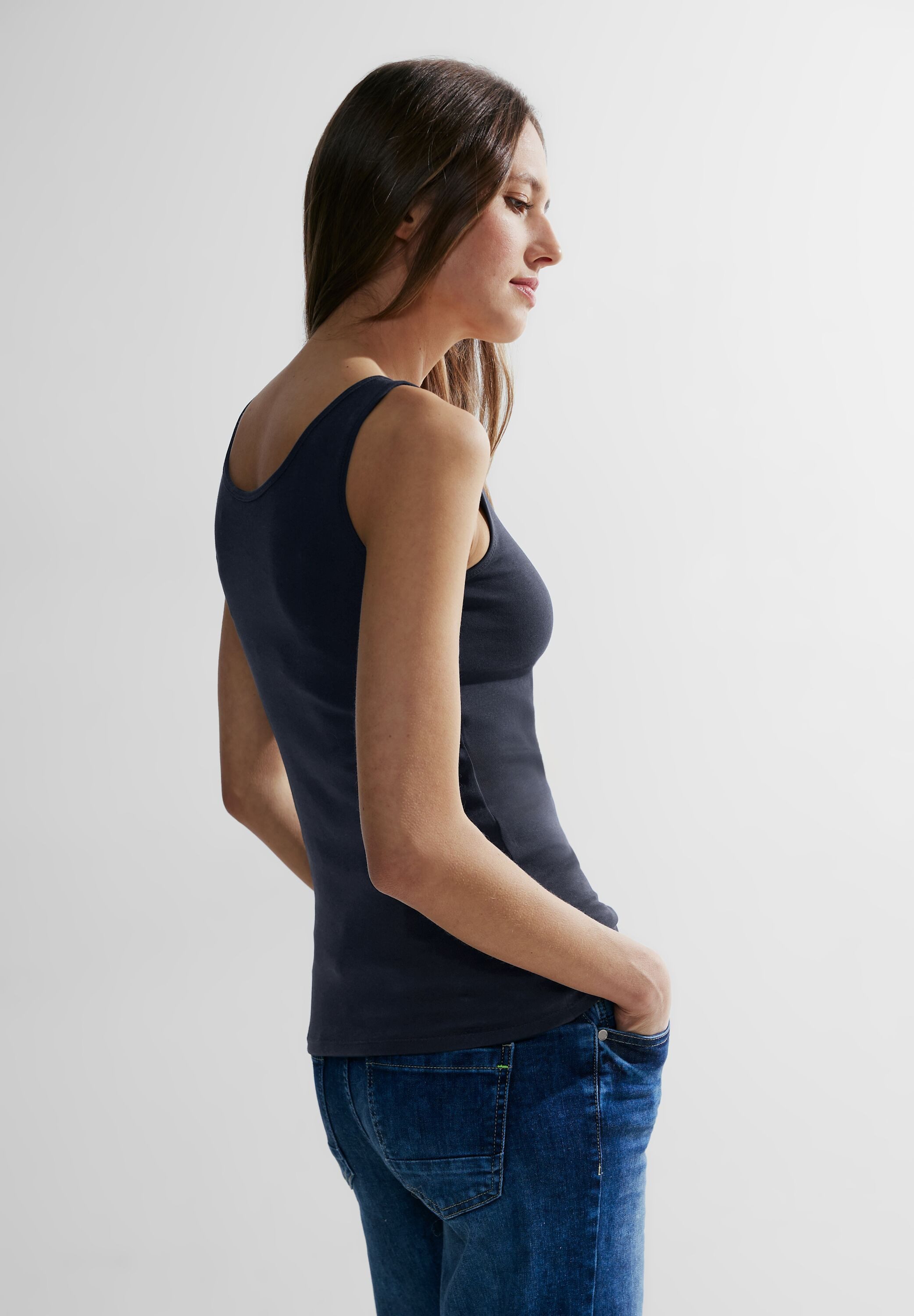 CECIL Tanktop Style Linda in Unifarbe günstig online kaufen