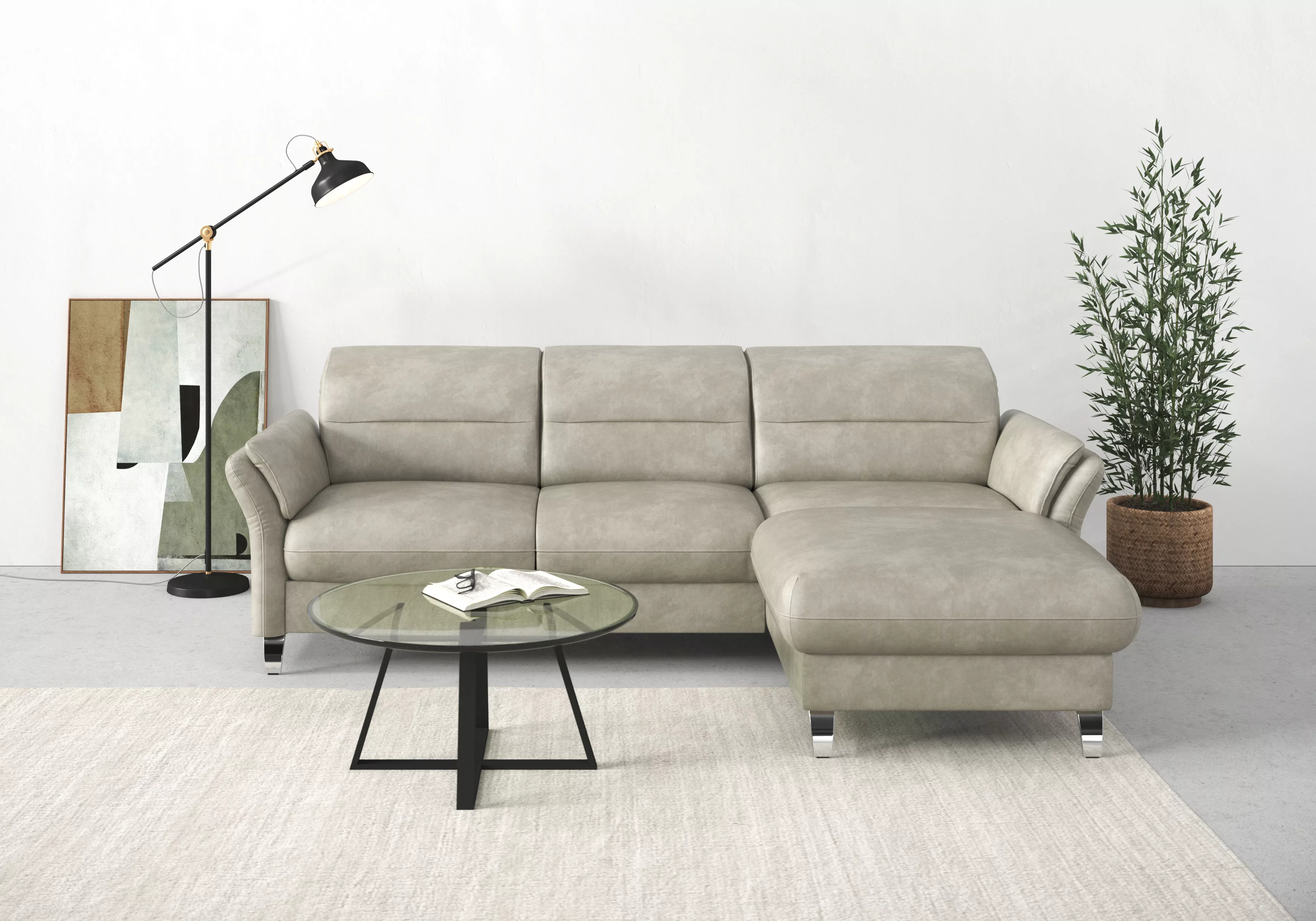 sit&more Ecksofa Grenoble L-Form mit Federkern, wahlweise mit Bettfunktion, günstig online kaufen