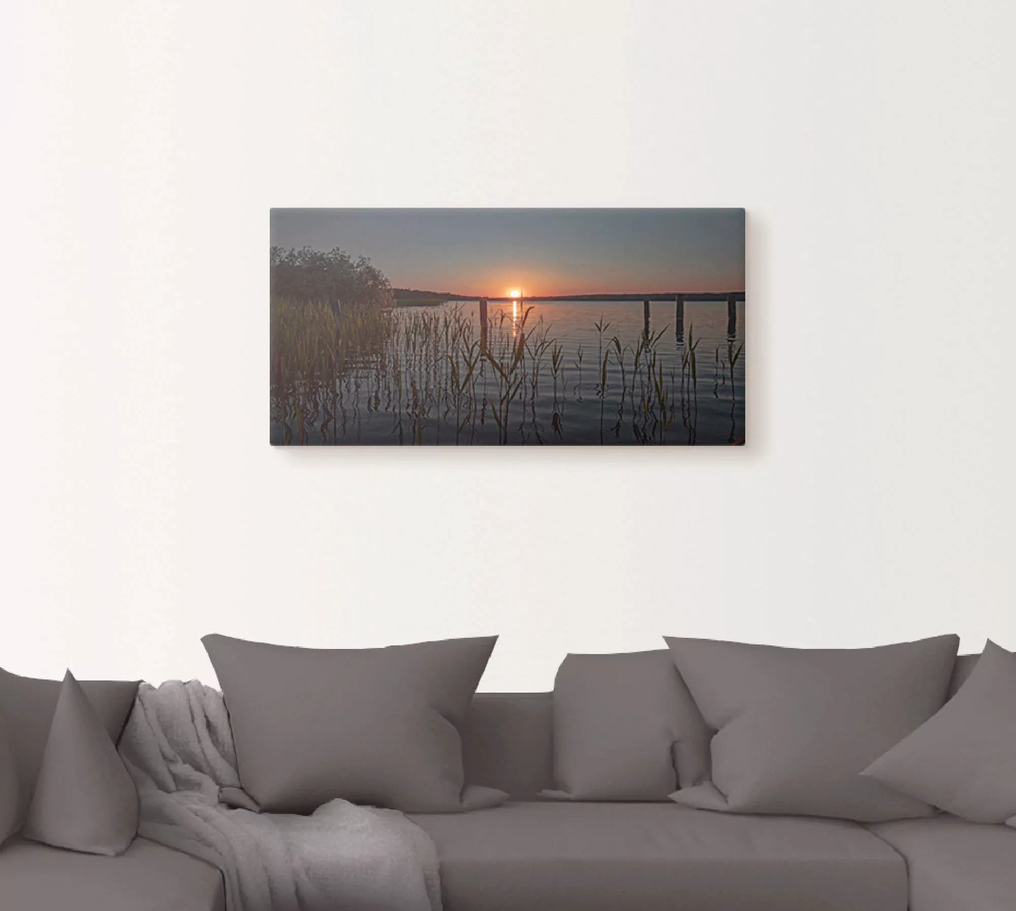Artland Leinwandbild "Früh morgens am Ratzeburger See II", Sonnenaufgang & günstig online kaufen