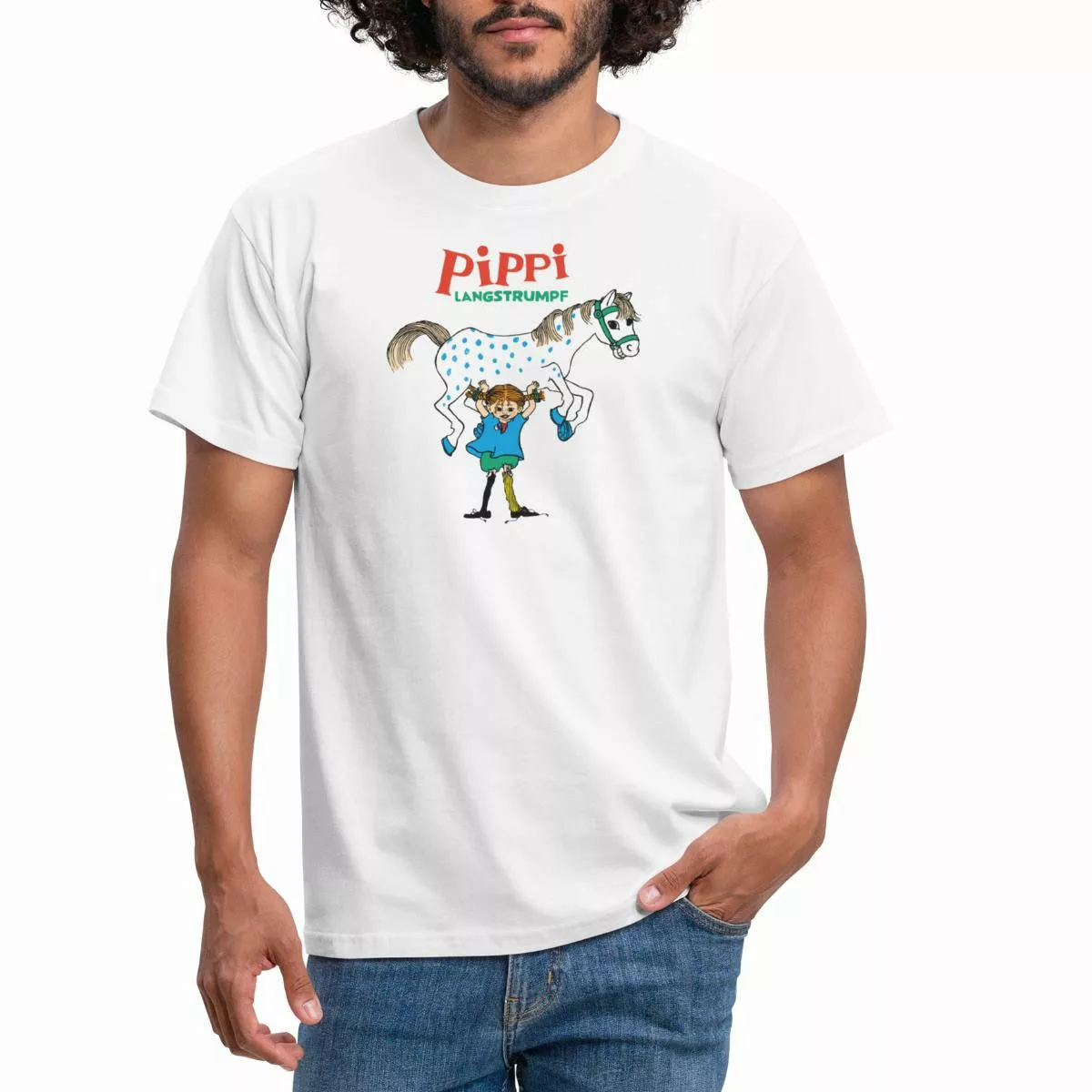Spreadshirt T-Shirt Pippi Langstrumpf Pippi Hebt günstig online kaufen