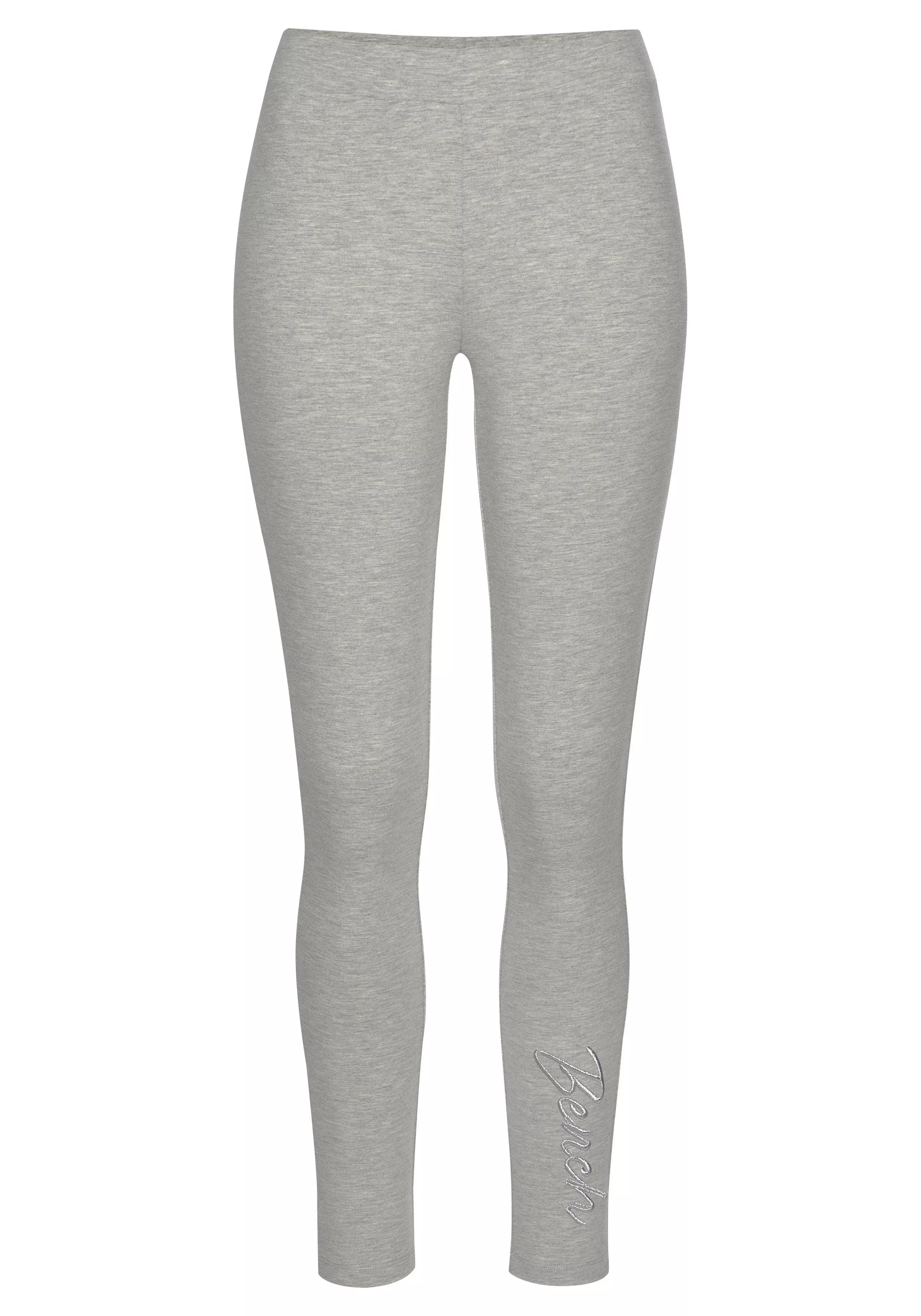 Bench. Loungewear Leggings mit glänzender Logostickerei günstig online kaufen