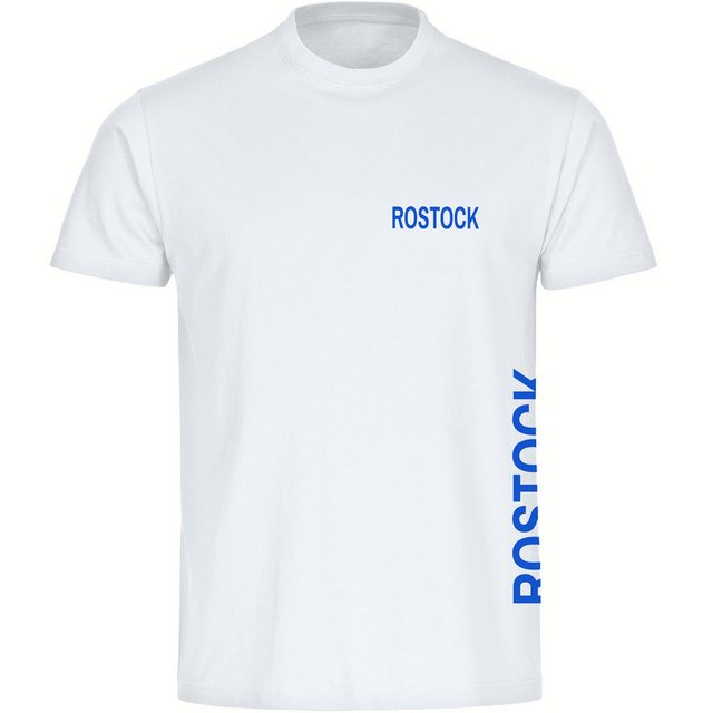 multifanshop T-Shirt Herren Rostock - Brust & Seite - Männer günstig online kaufen